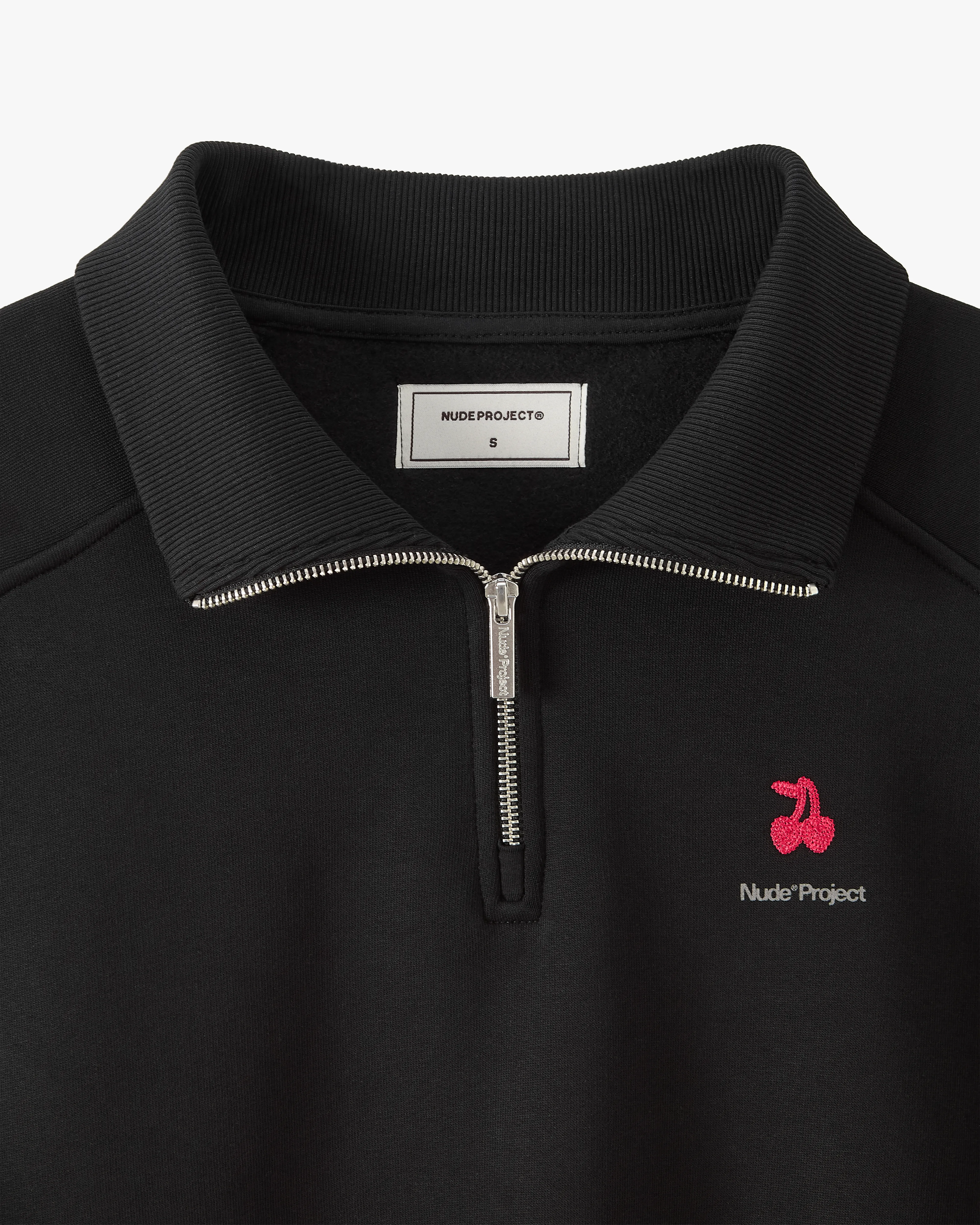 Basic Cherry Quarter-Zip Black - Image 14