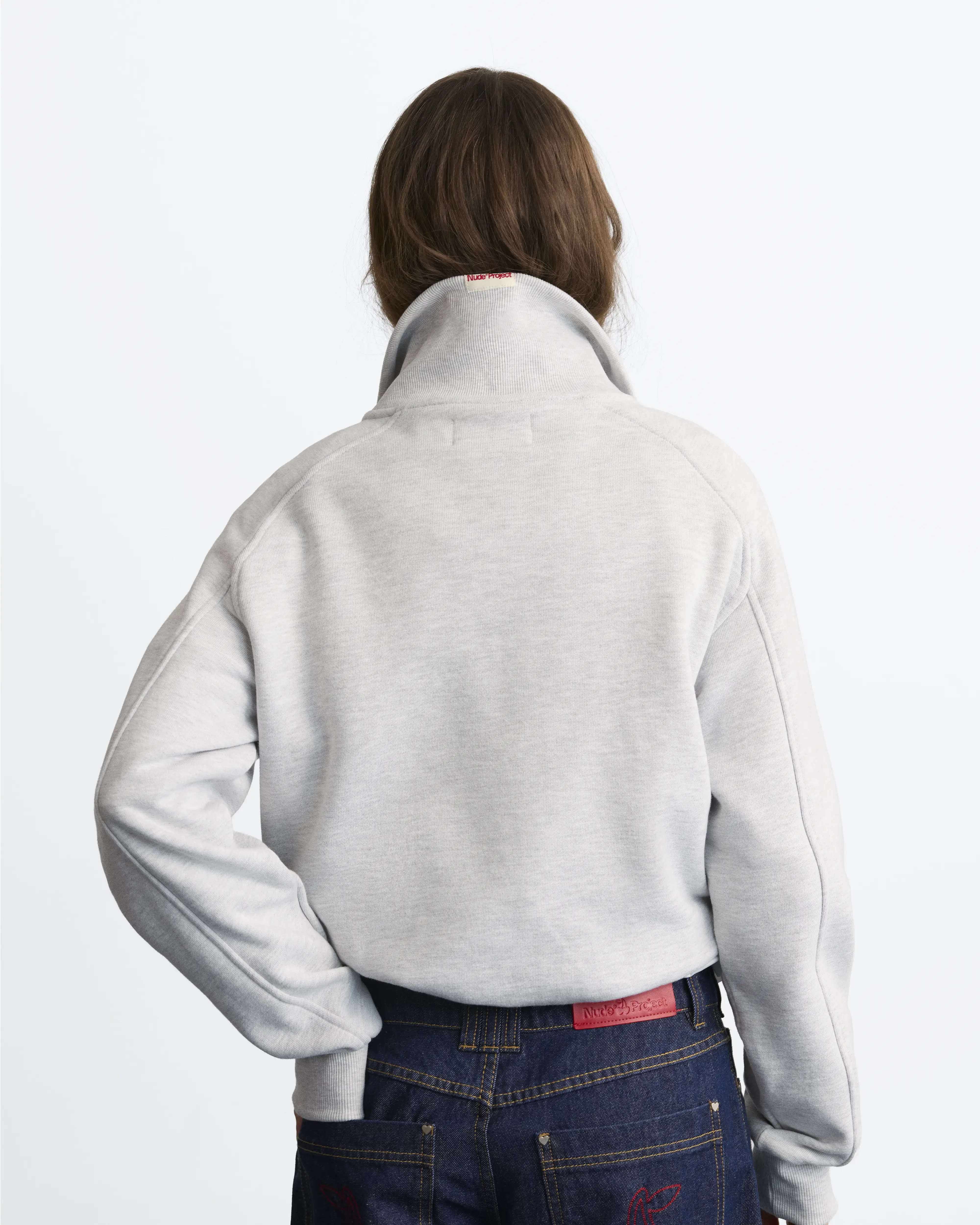 Basic Cherry Quarter-Zip Grey - Image 10
