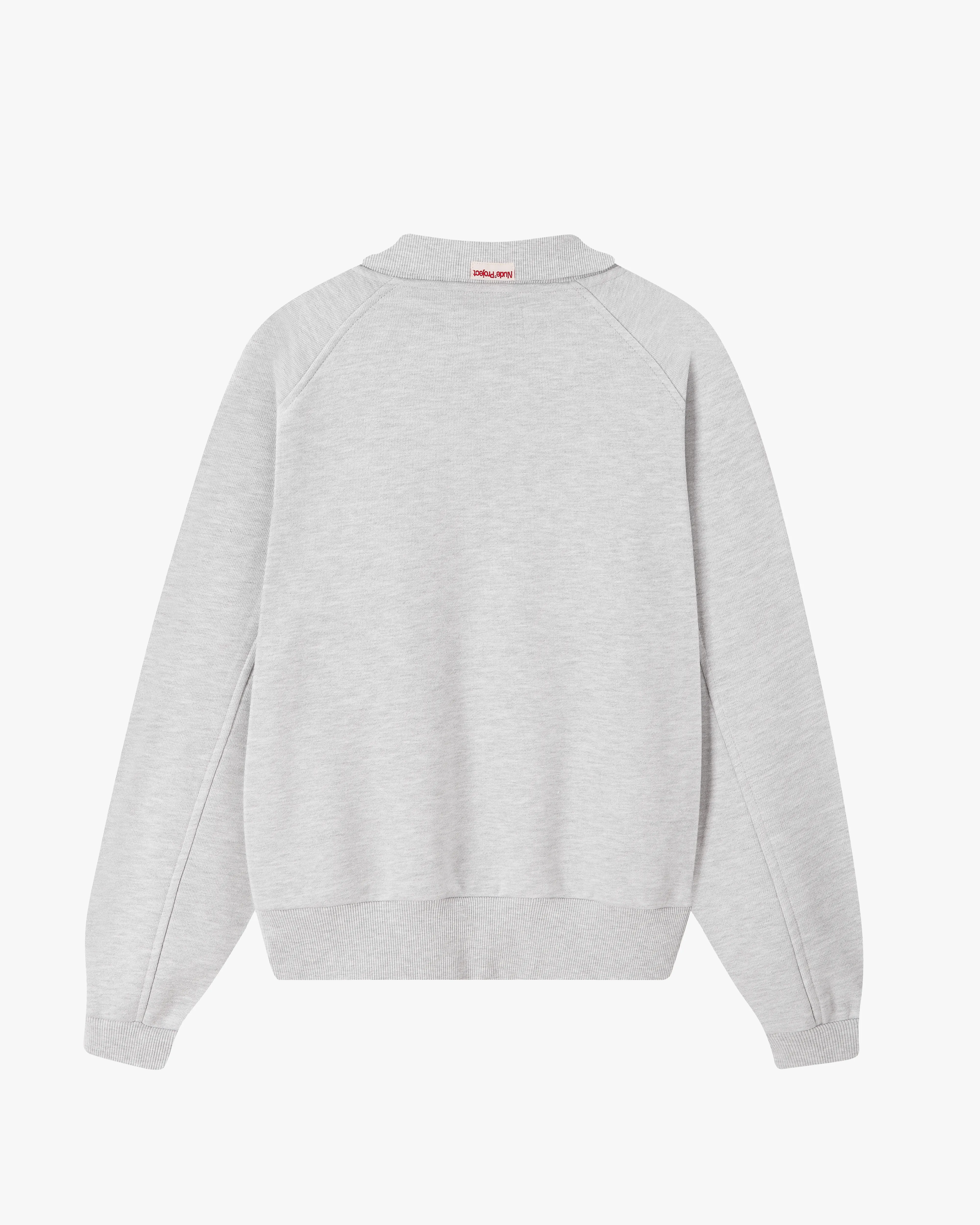 Basic Cherry Quarter-Zip Grey - Image 3