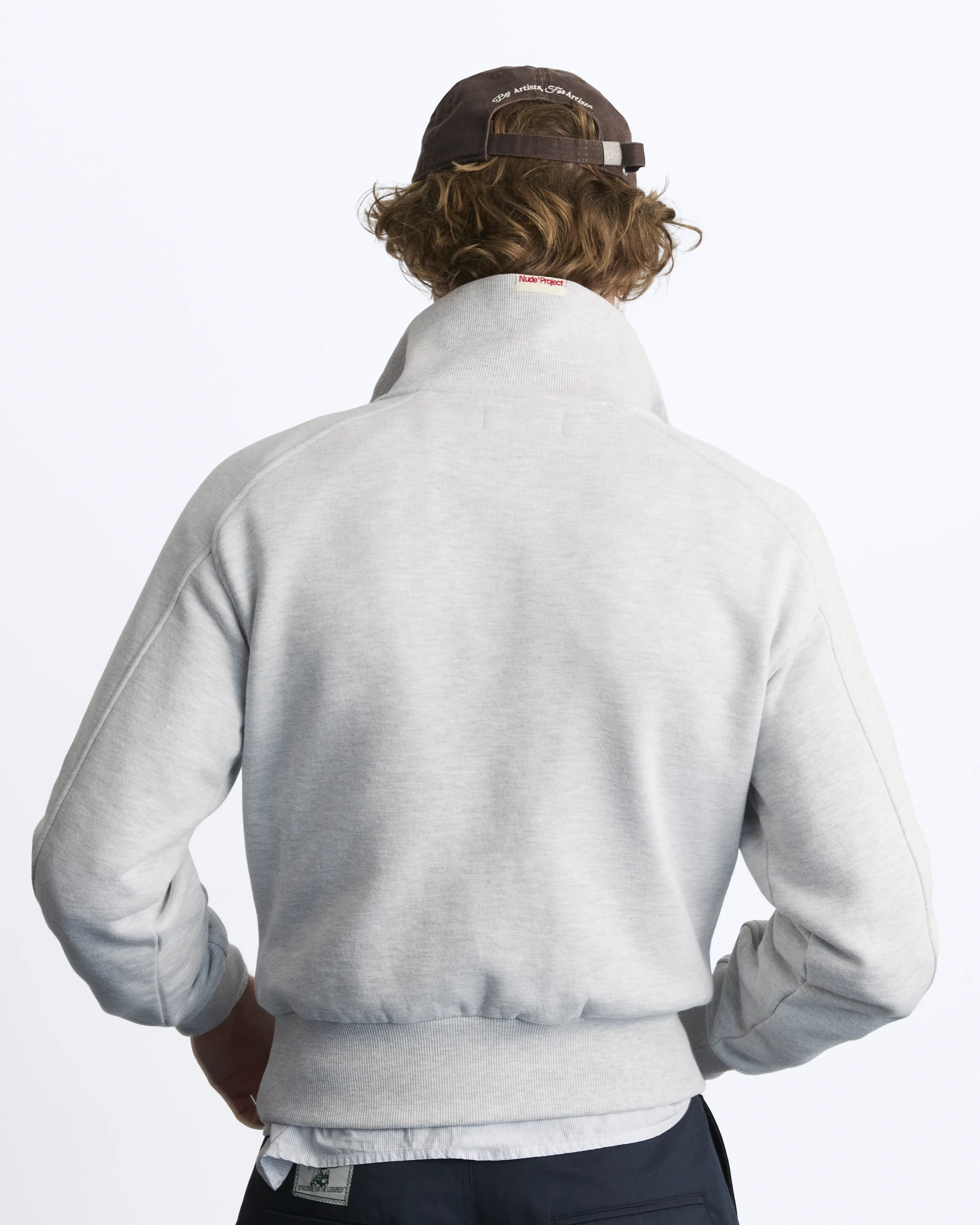 Basic Cherry Quarter-Zip Grey - Image 9