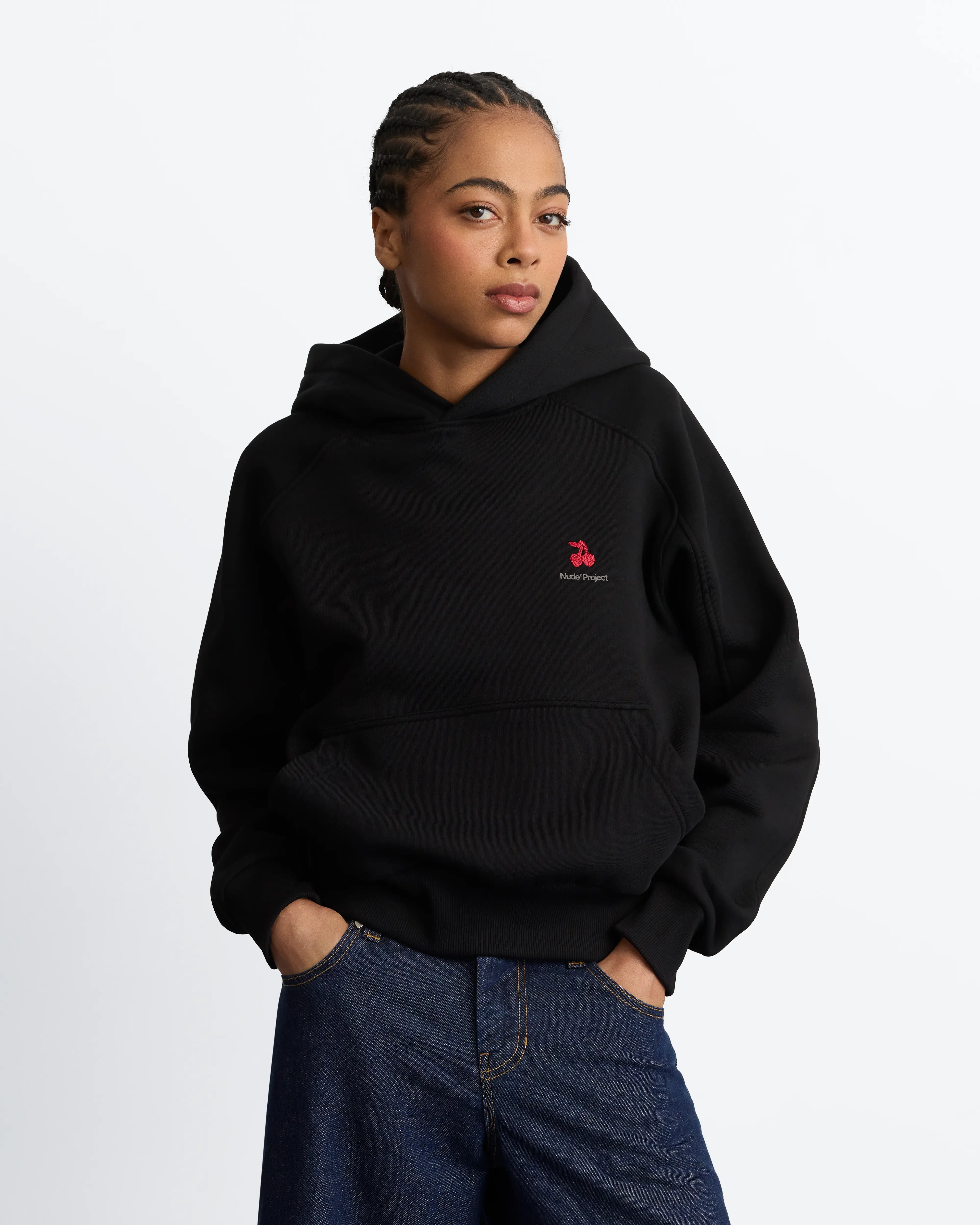 Basic Cherry Hoodie Black - Image 7