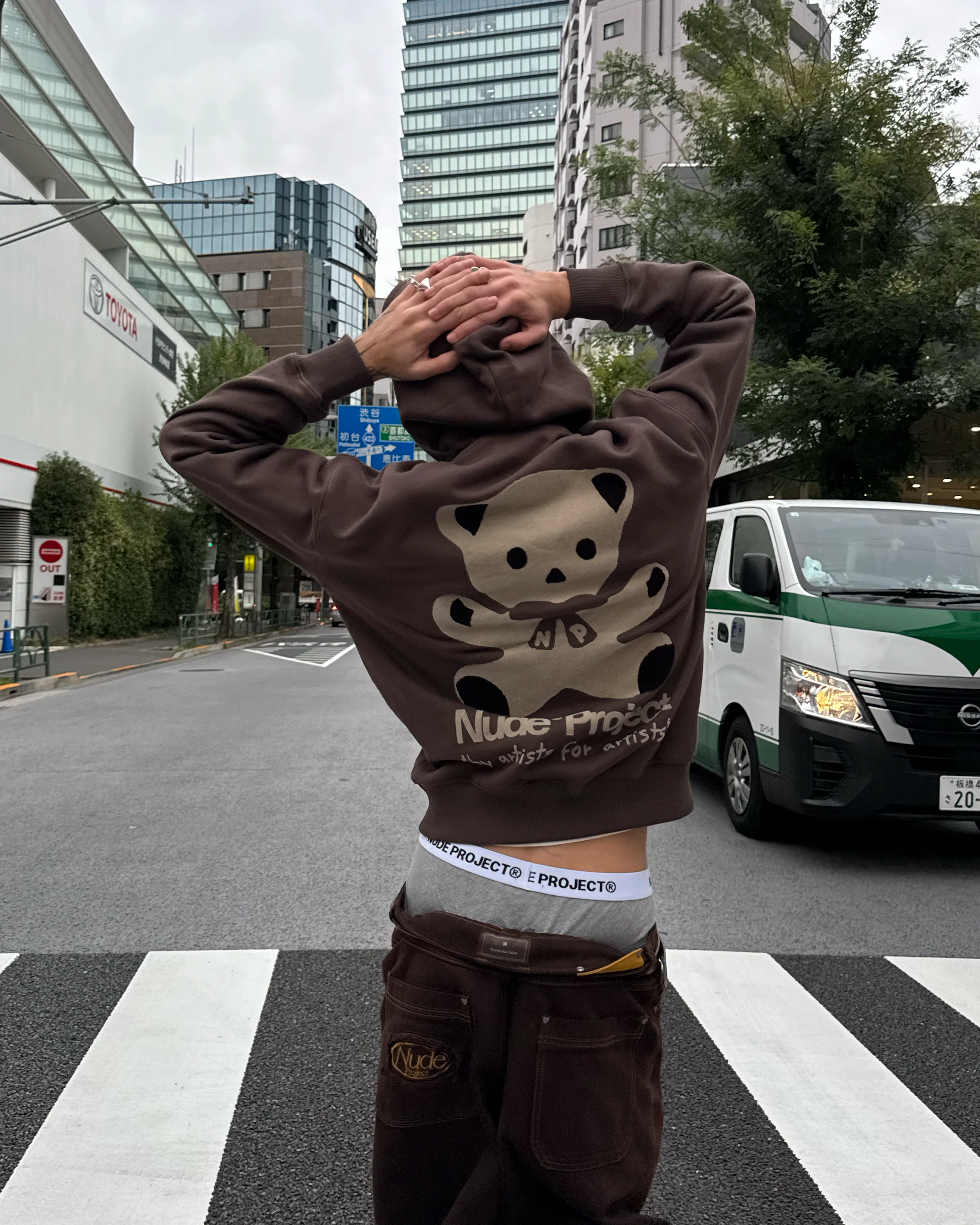 Bear Hoodie Brown - Image 6
