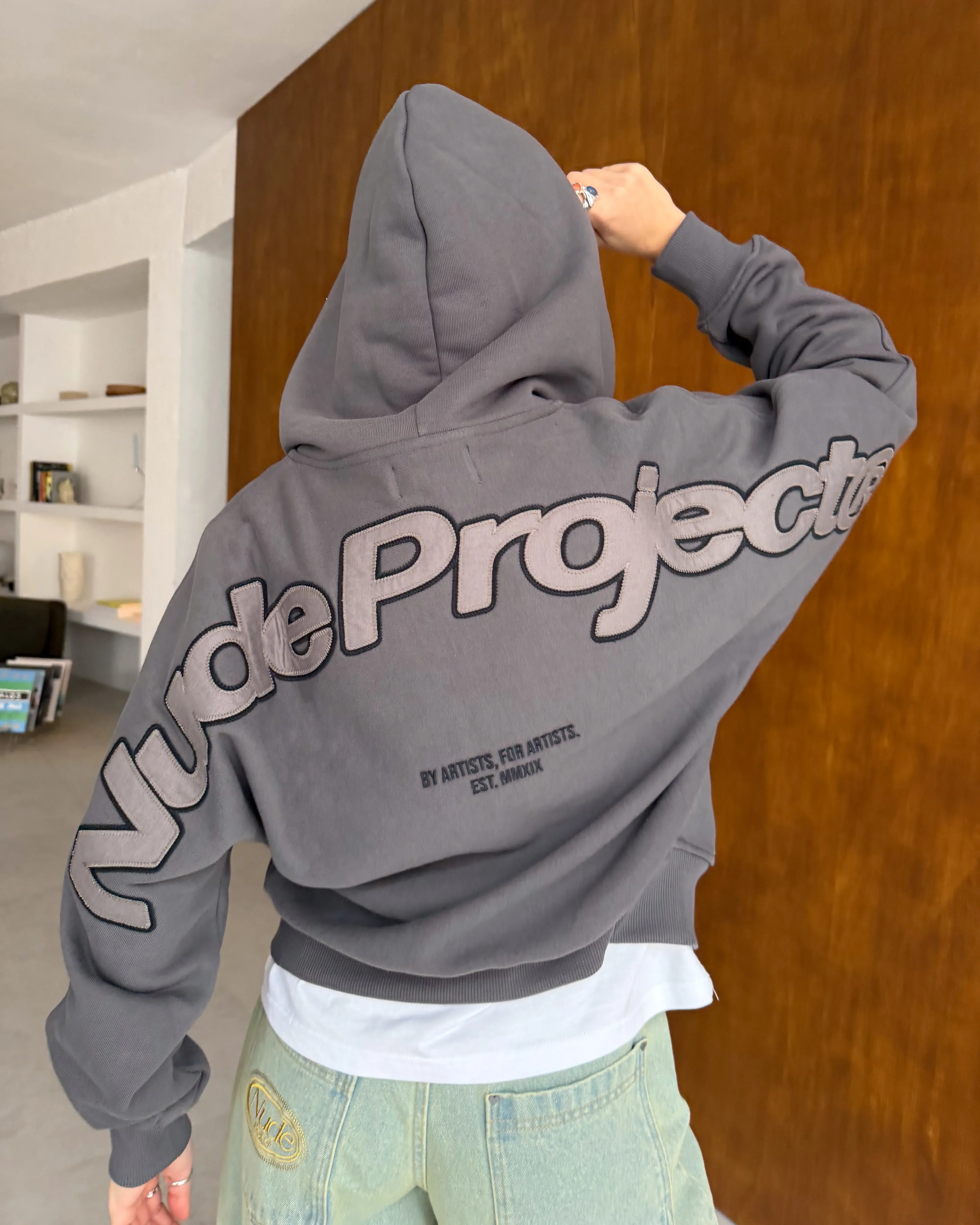 Beast Zip-Up Hoodie Ash - Image 3