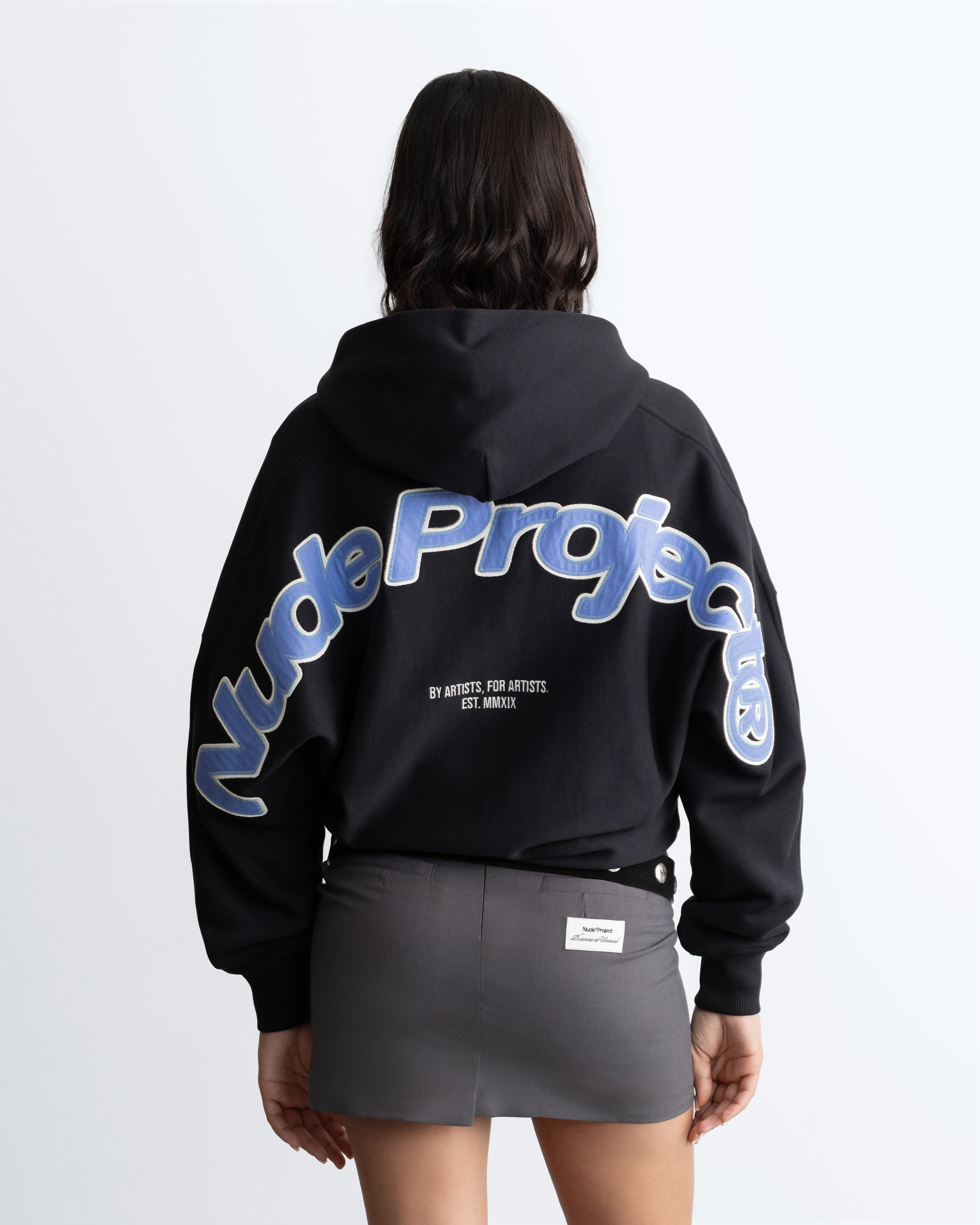 Beast Zip-up Hoodie Black/Blue - Image 9