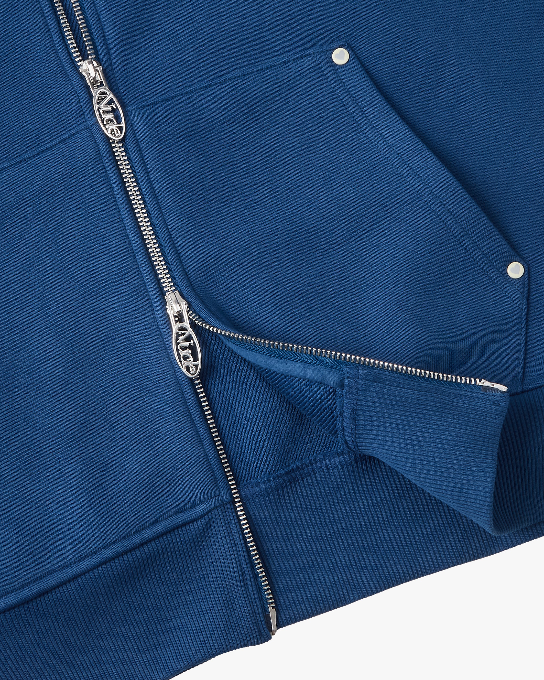 Beast Zip-up Hoodie Petrol Blue - Image 9