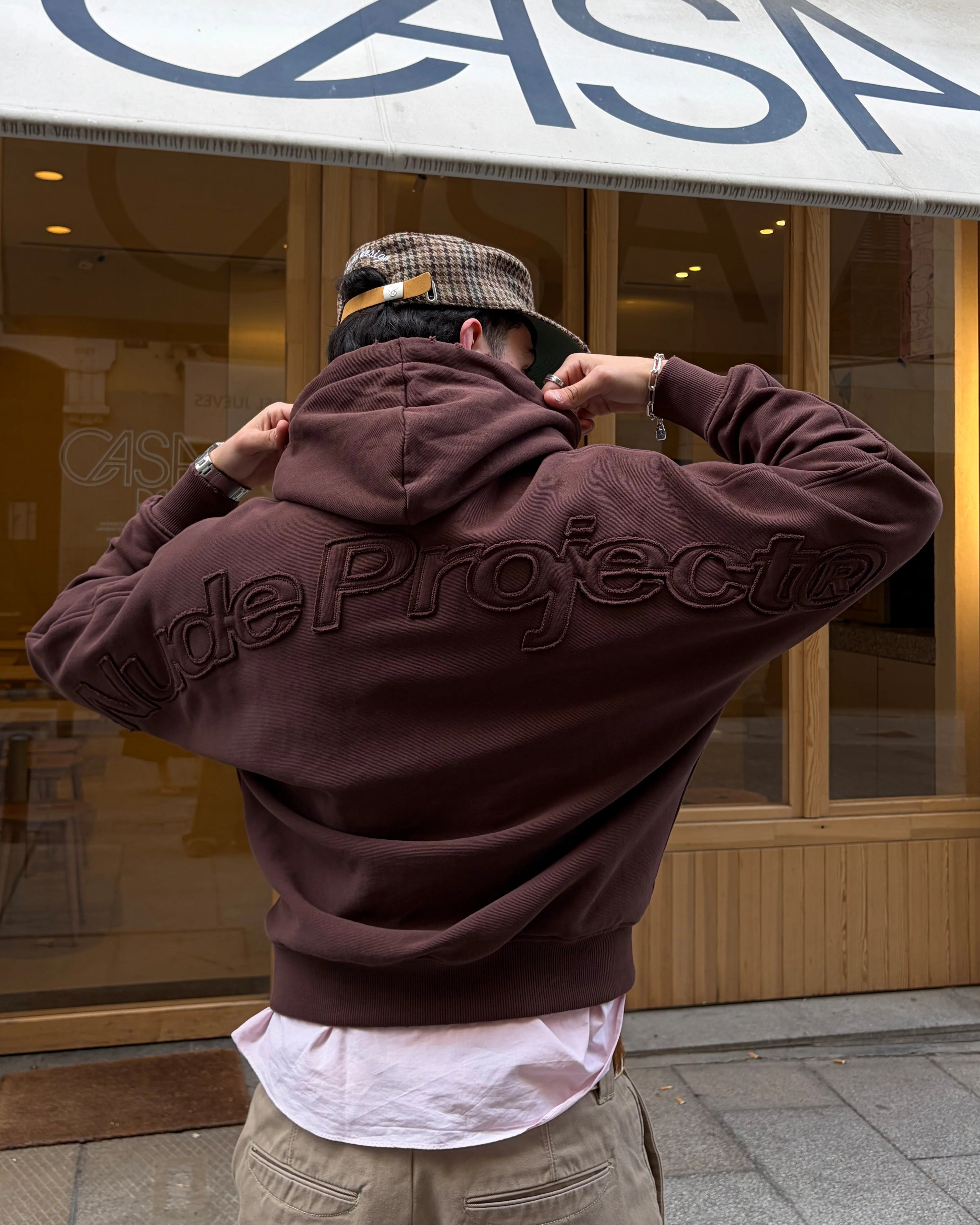 Marble Hoodie Brown - Image 9