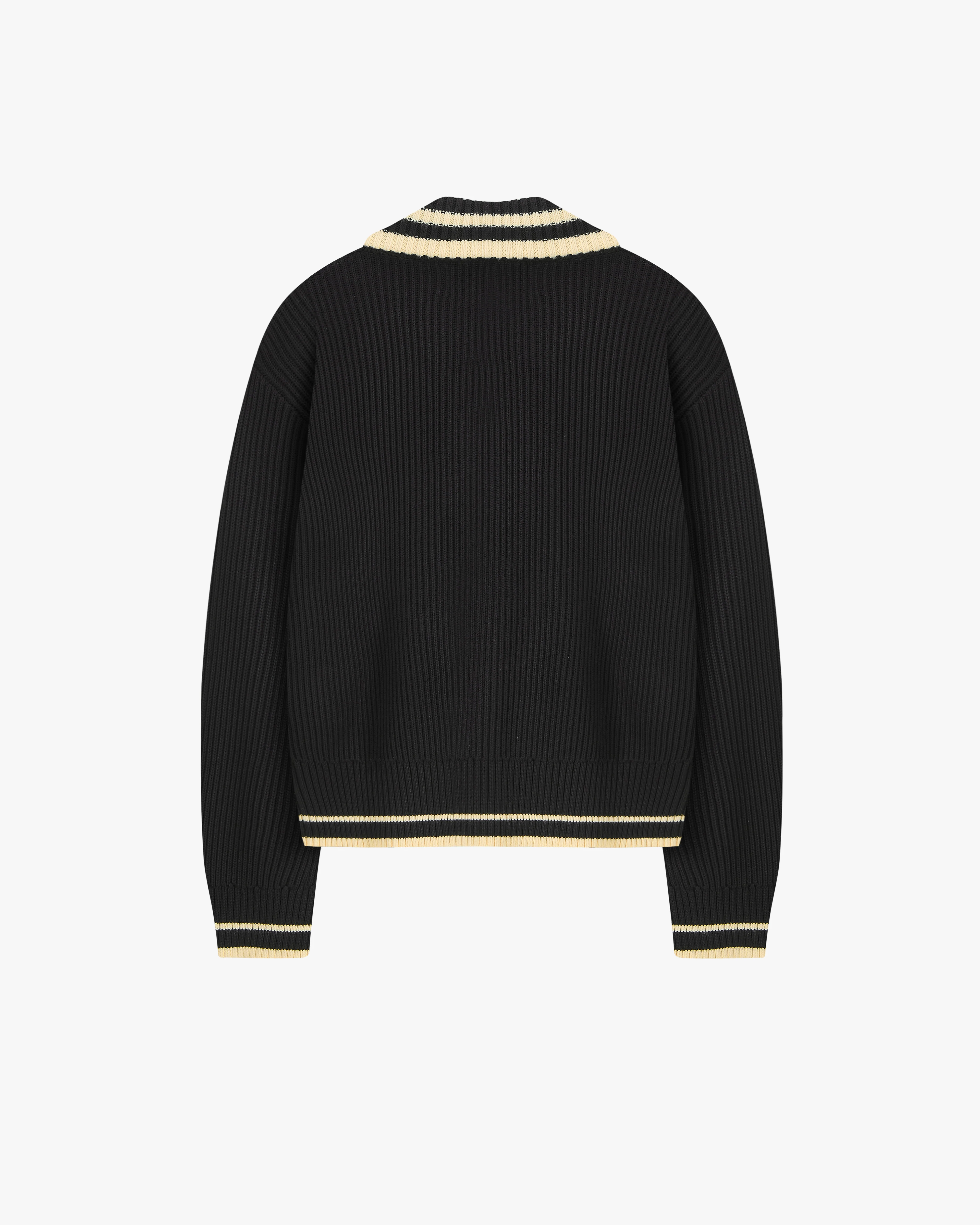 Ying-Yang Quarter-Zip Knit Black - Image 4