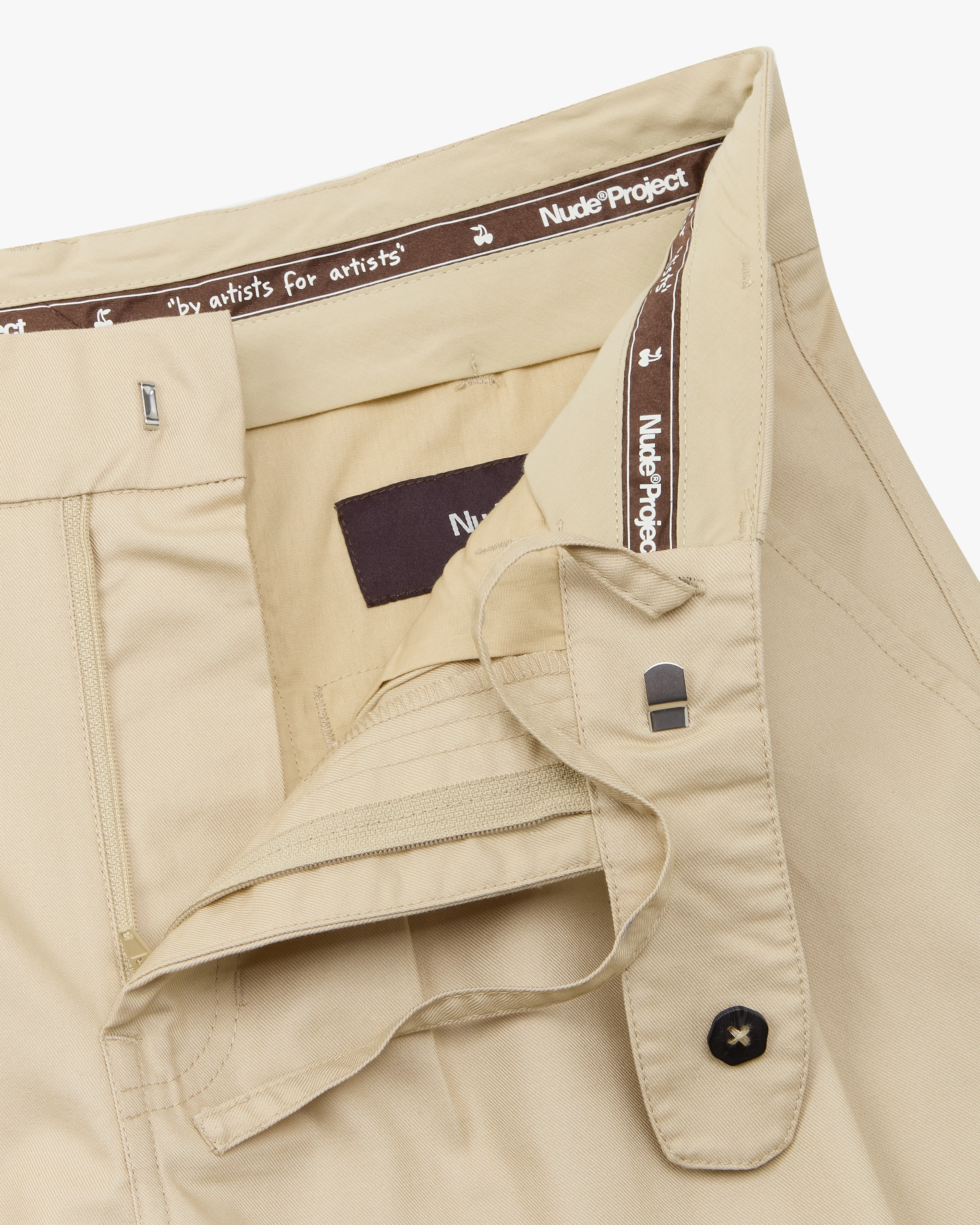 Pleated Chino Pants Beige - Image 11