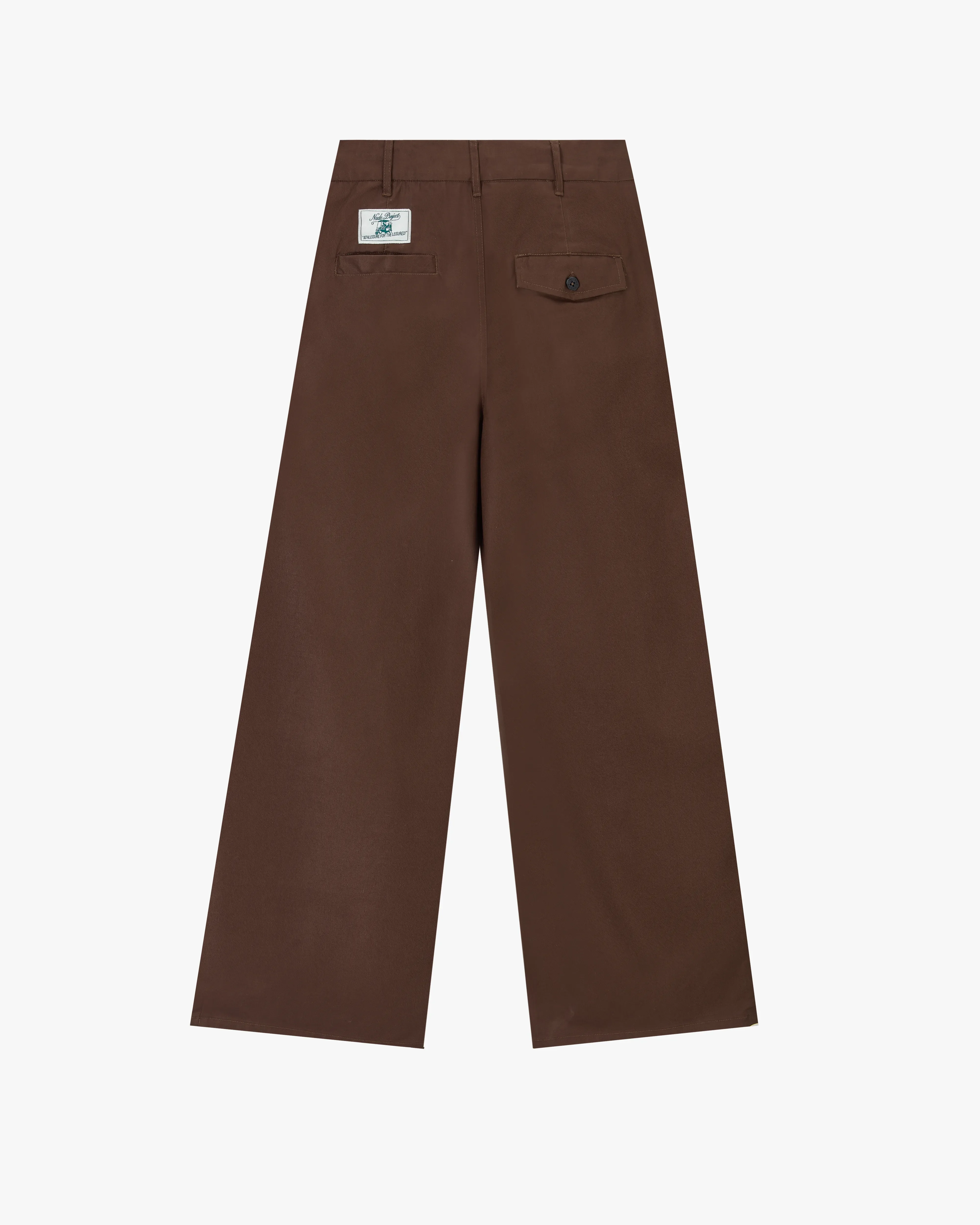 Pleated Chino Pants Brown - Image 3