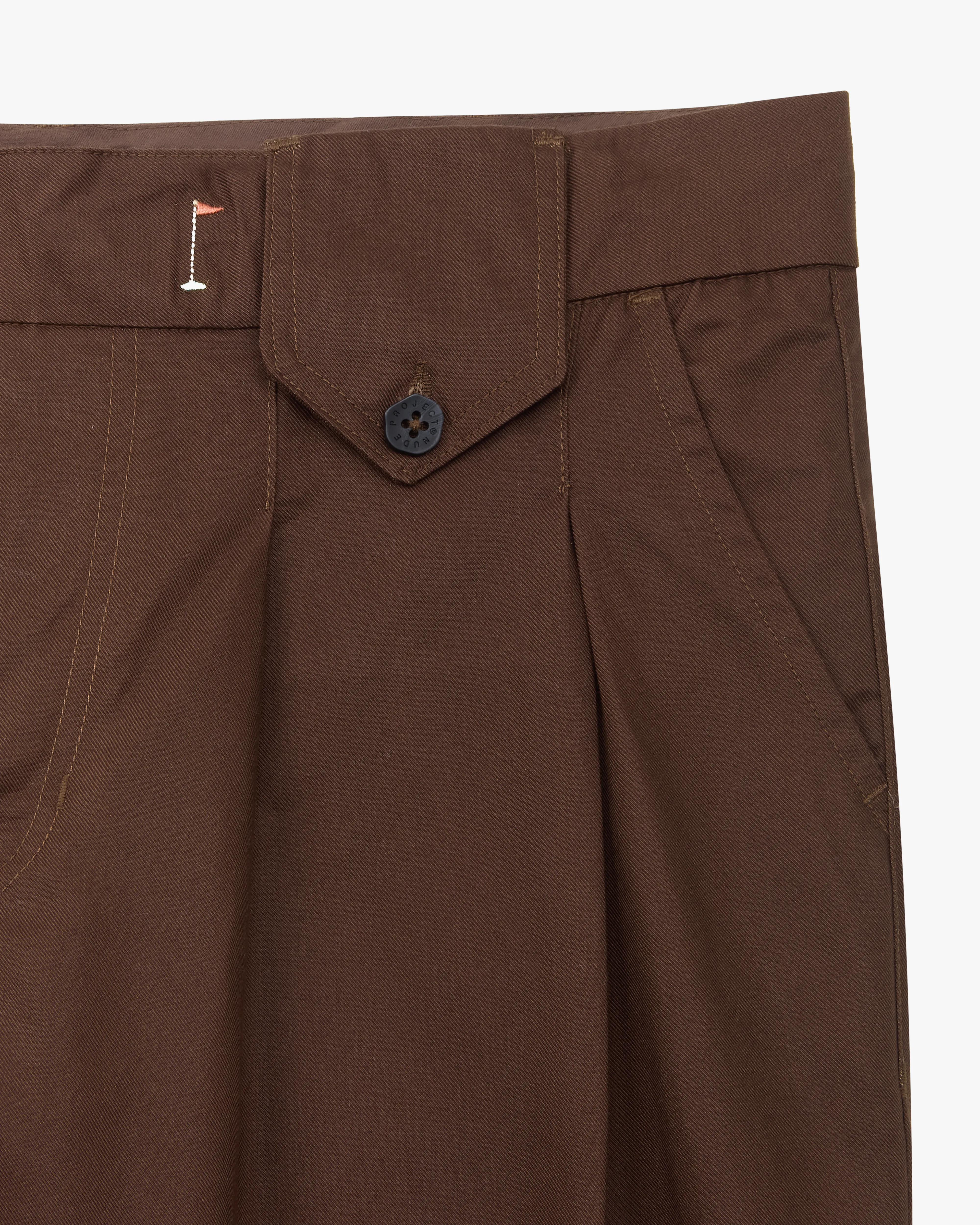 Pleated Chino Pants Brown - Image 9