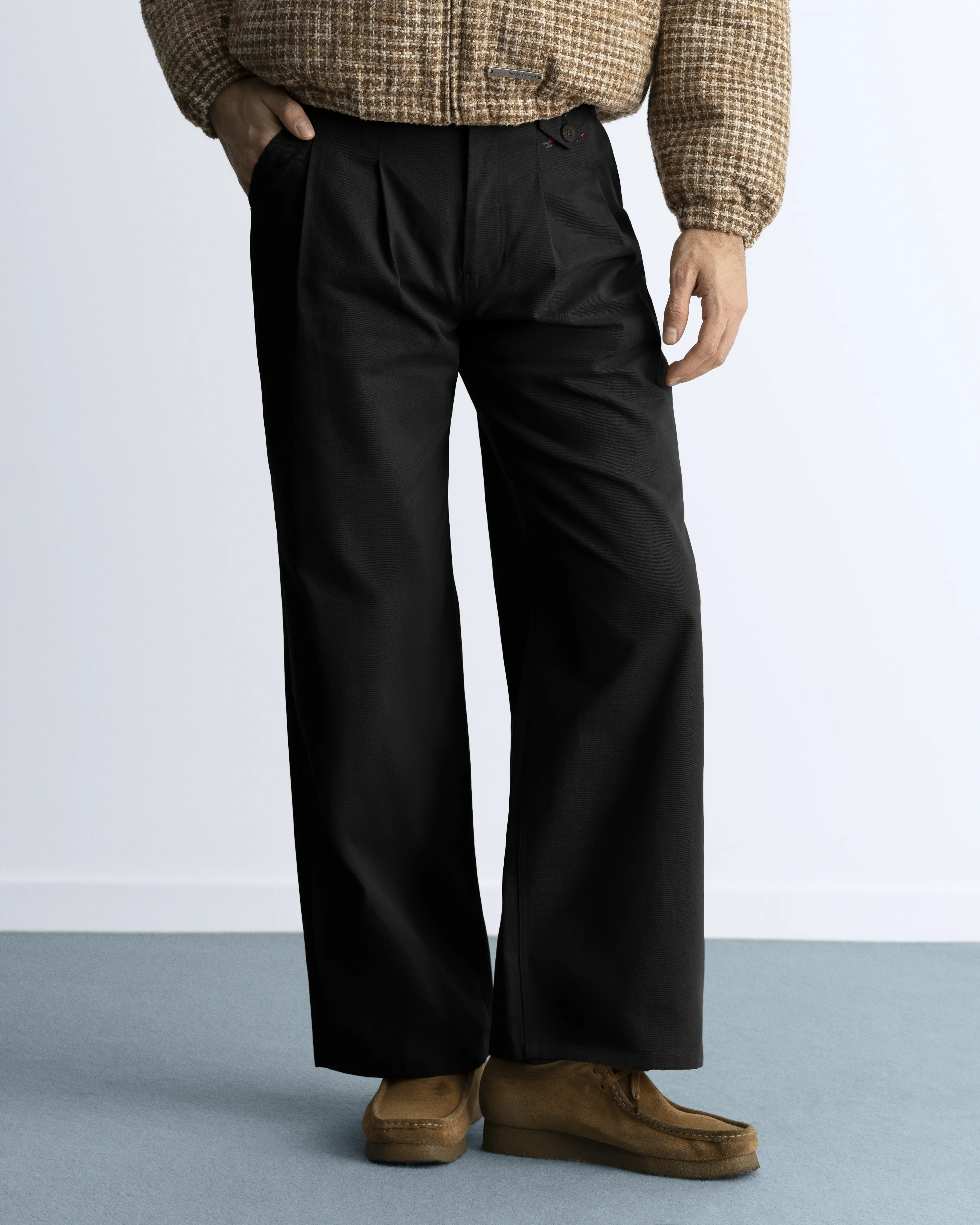Vinyl Chino Pants Black - Image 3