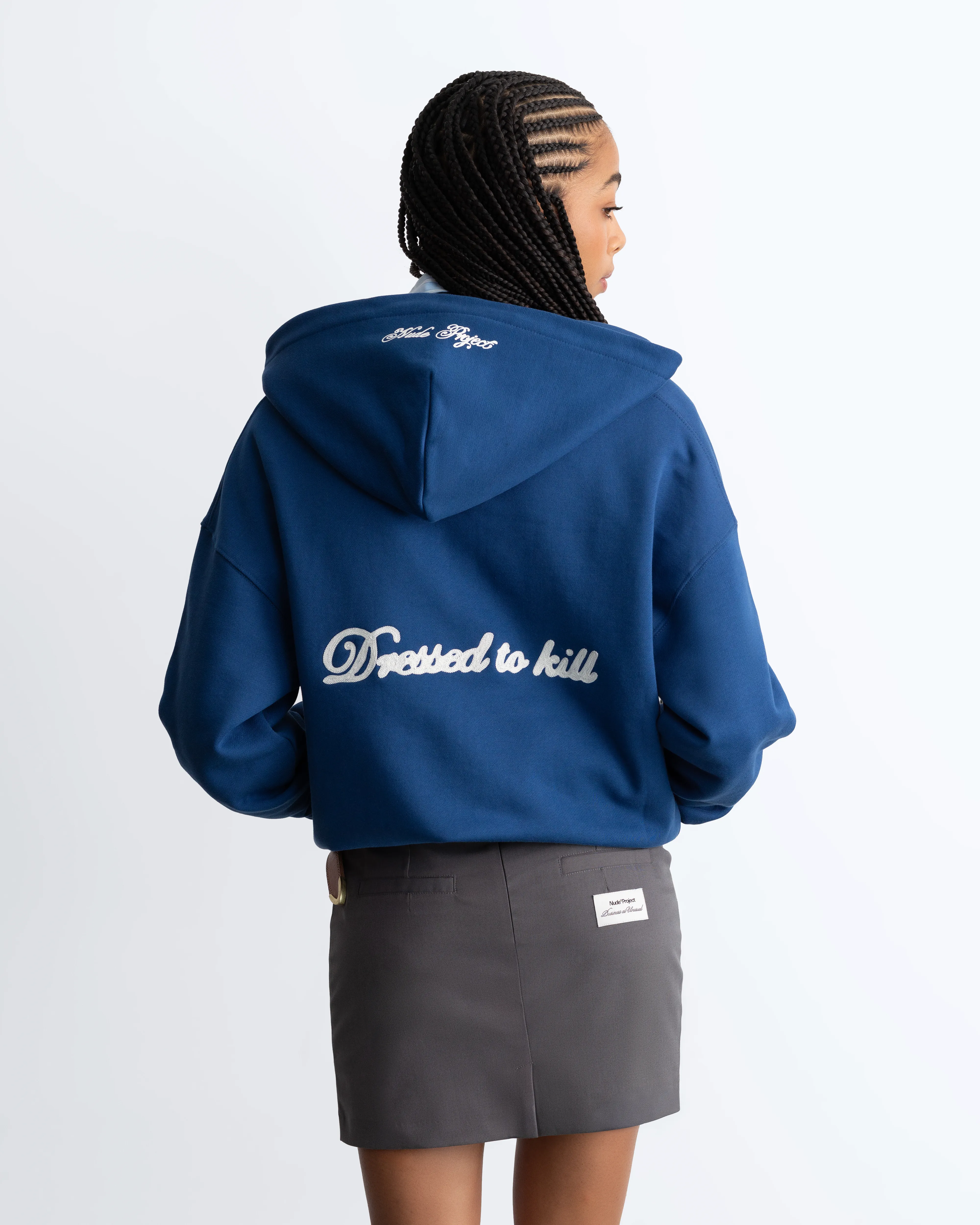 Kill Bill Zip-Up Hoodie Blue - Image 14