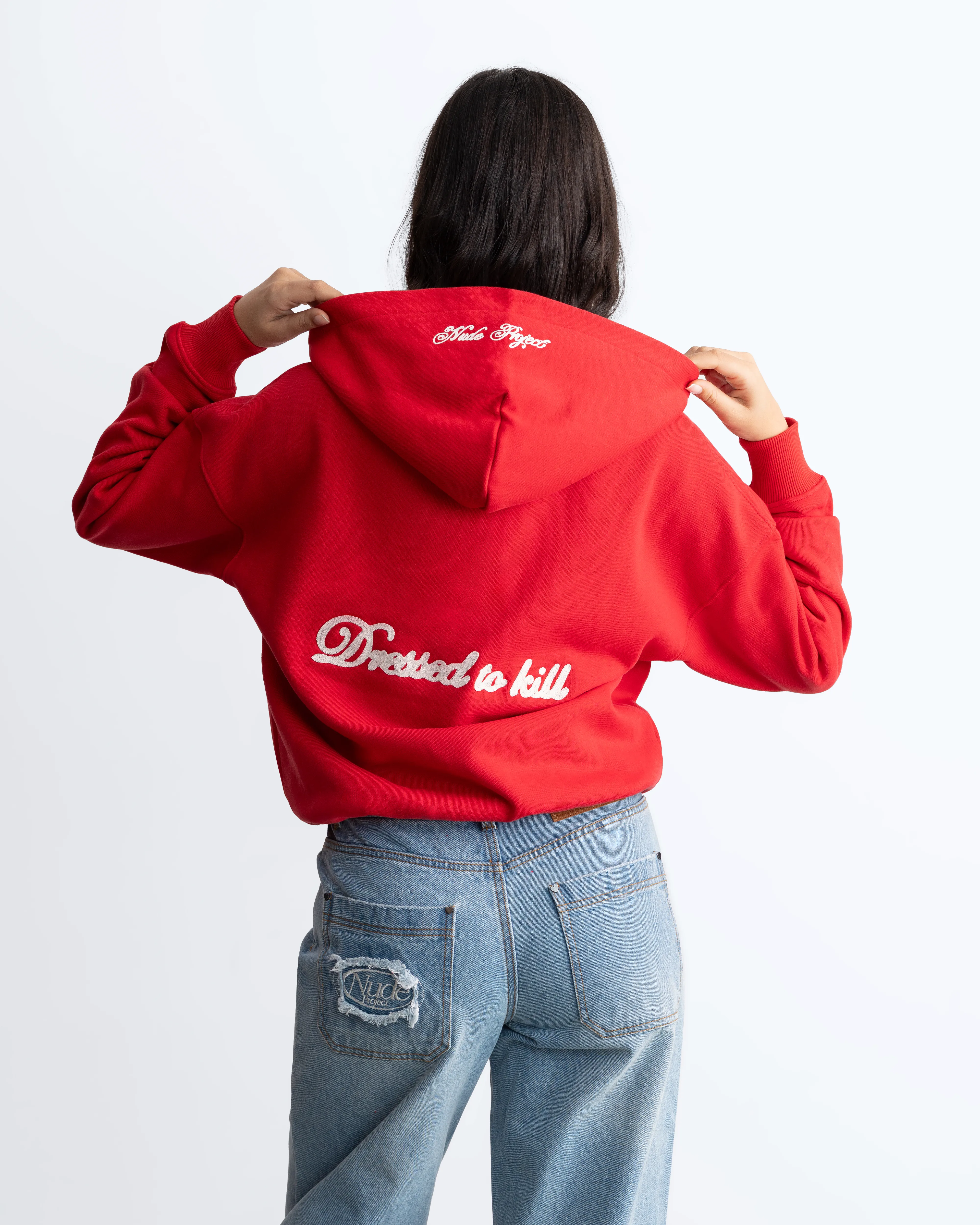 Kill Bill Zip-Up Hoodie Red - Image 11