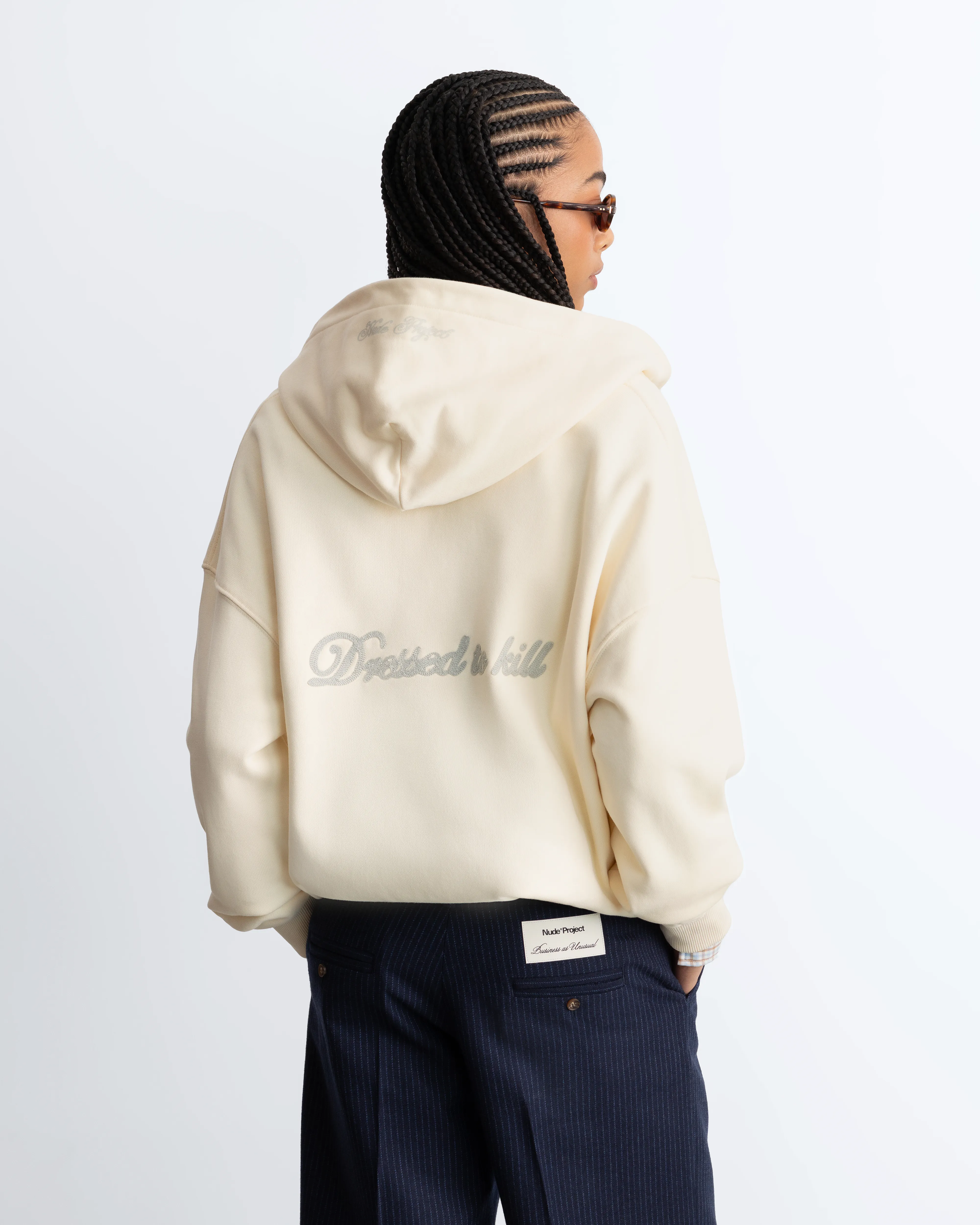 Kill Bill Zip-Up Hoodie Marshmallow - Image 14