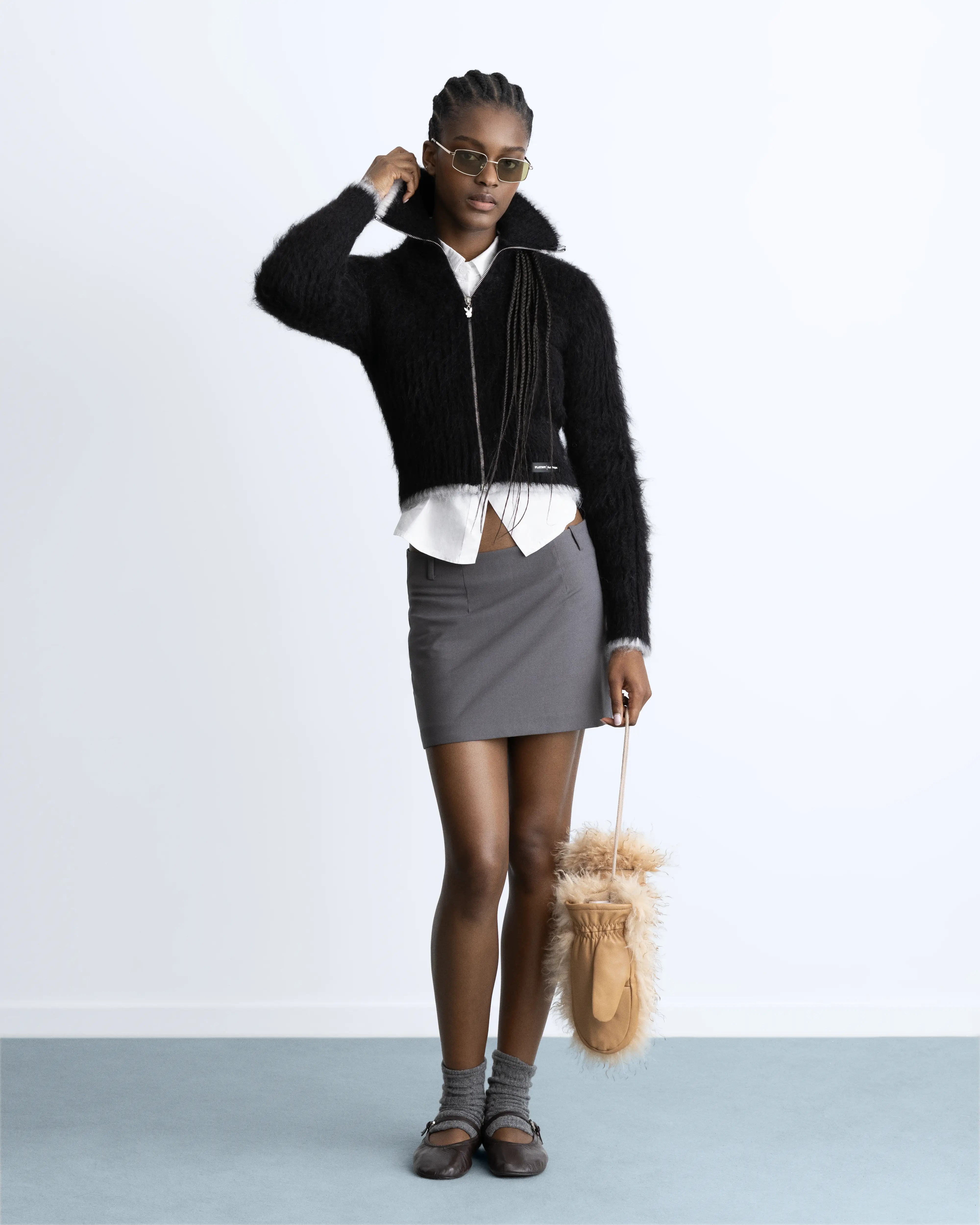 Mansion Zip-Up Knit Black - Image 5