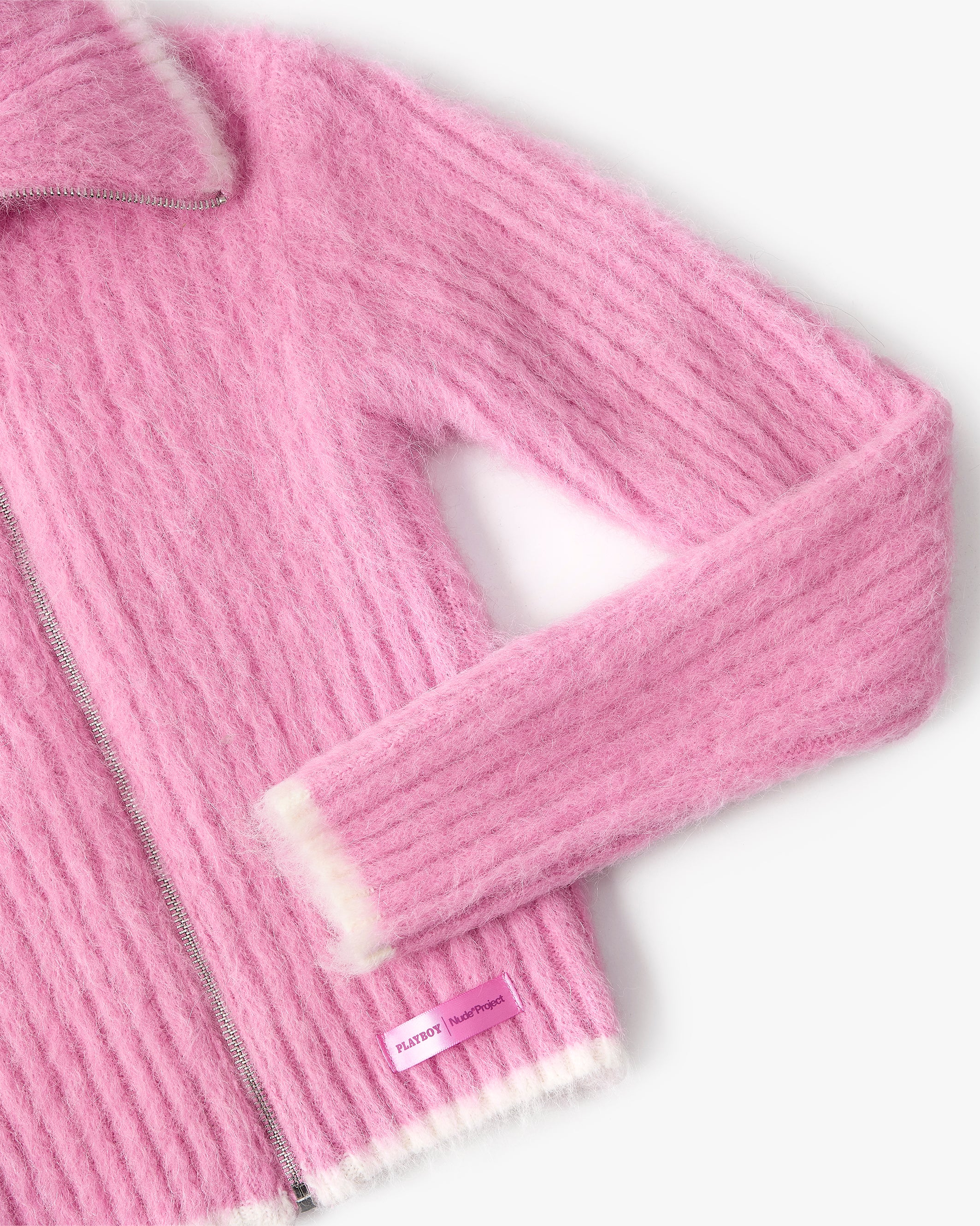 Mansion Zip-Up Knit Pink - Image 7