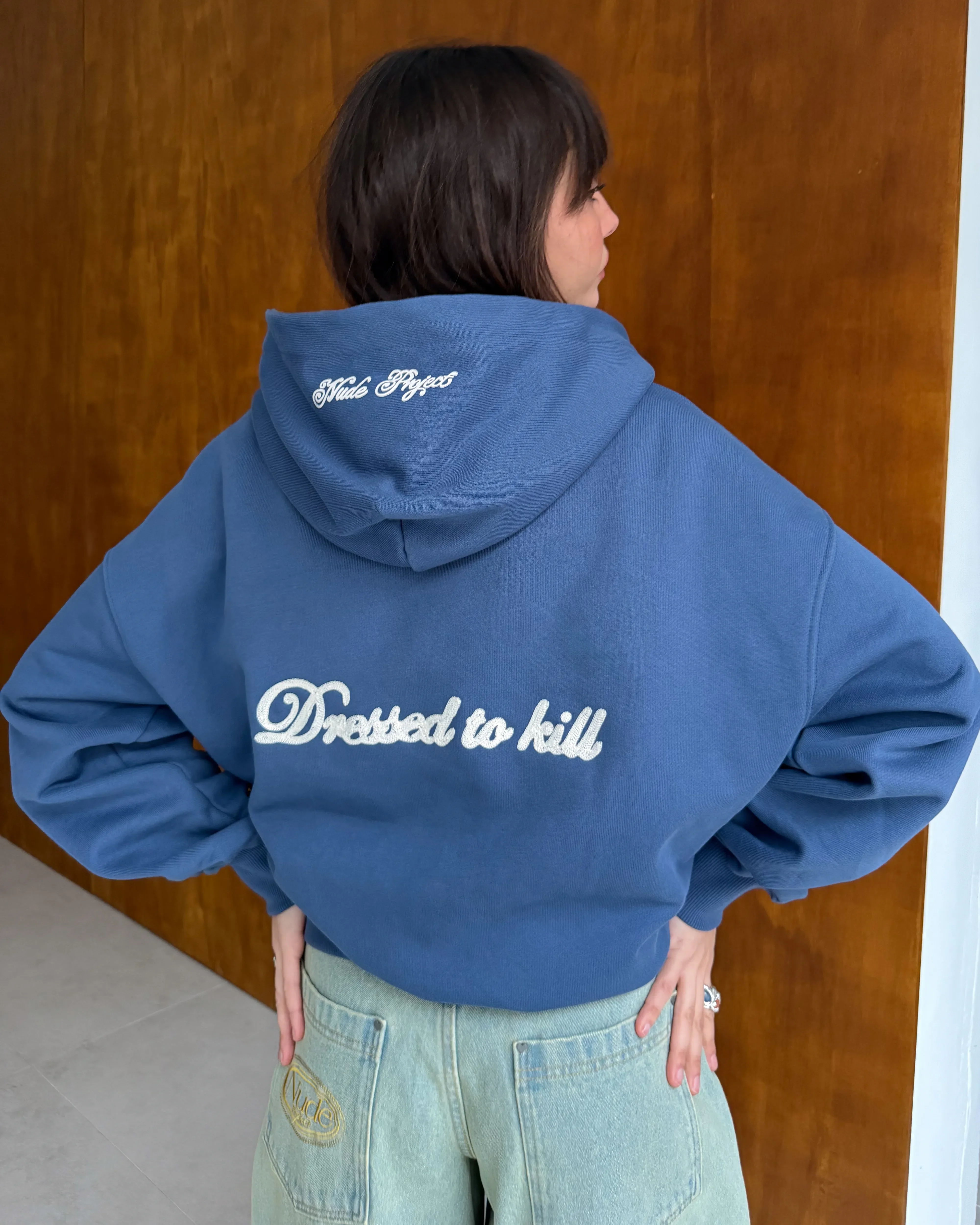 Kill Bill Zip-Up Hoodie Indigo - Image 5