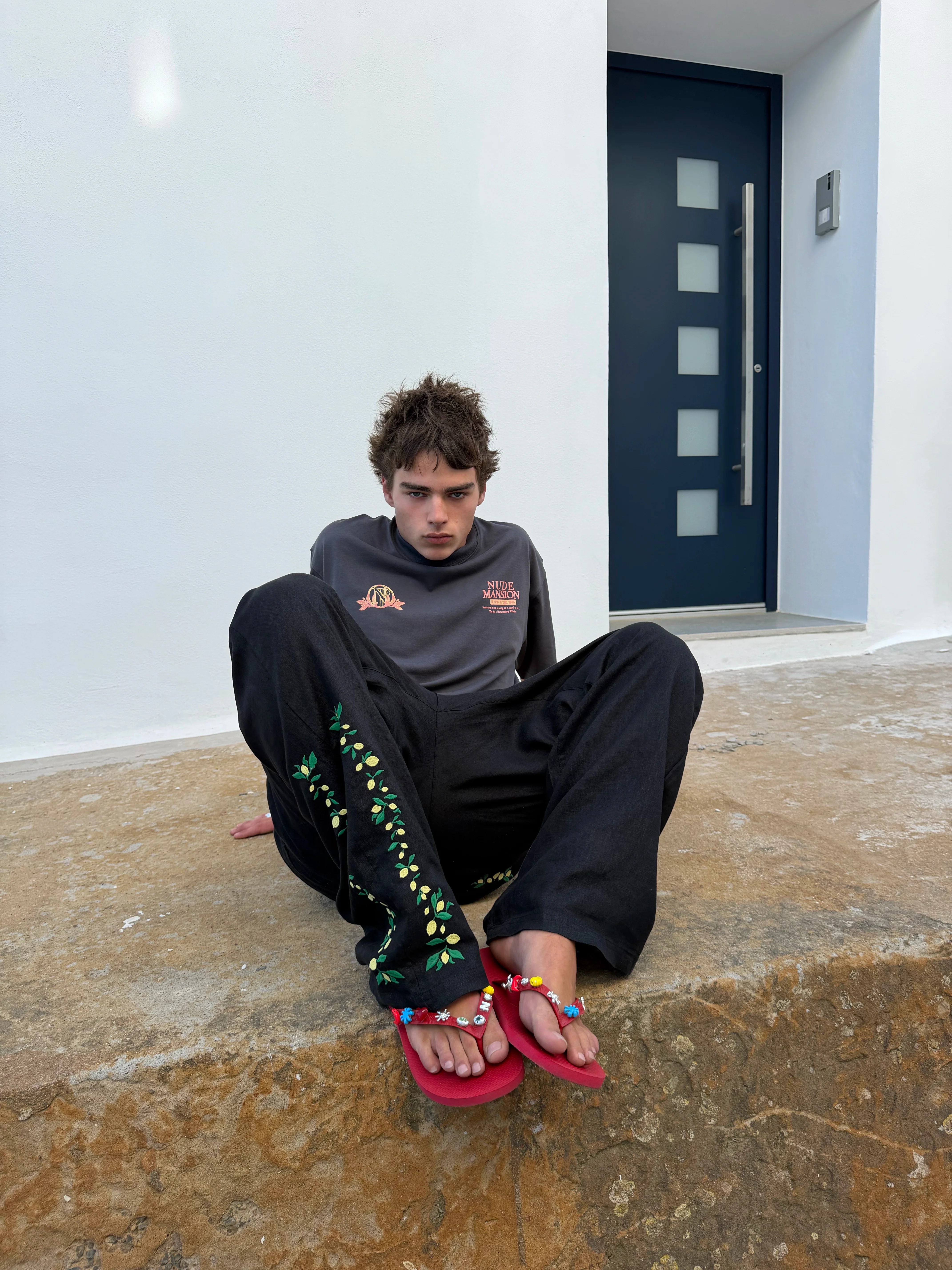 Kimchi Linen Pants Black - Image 9