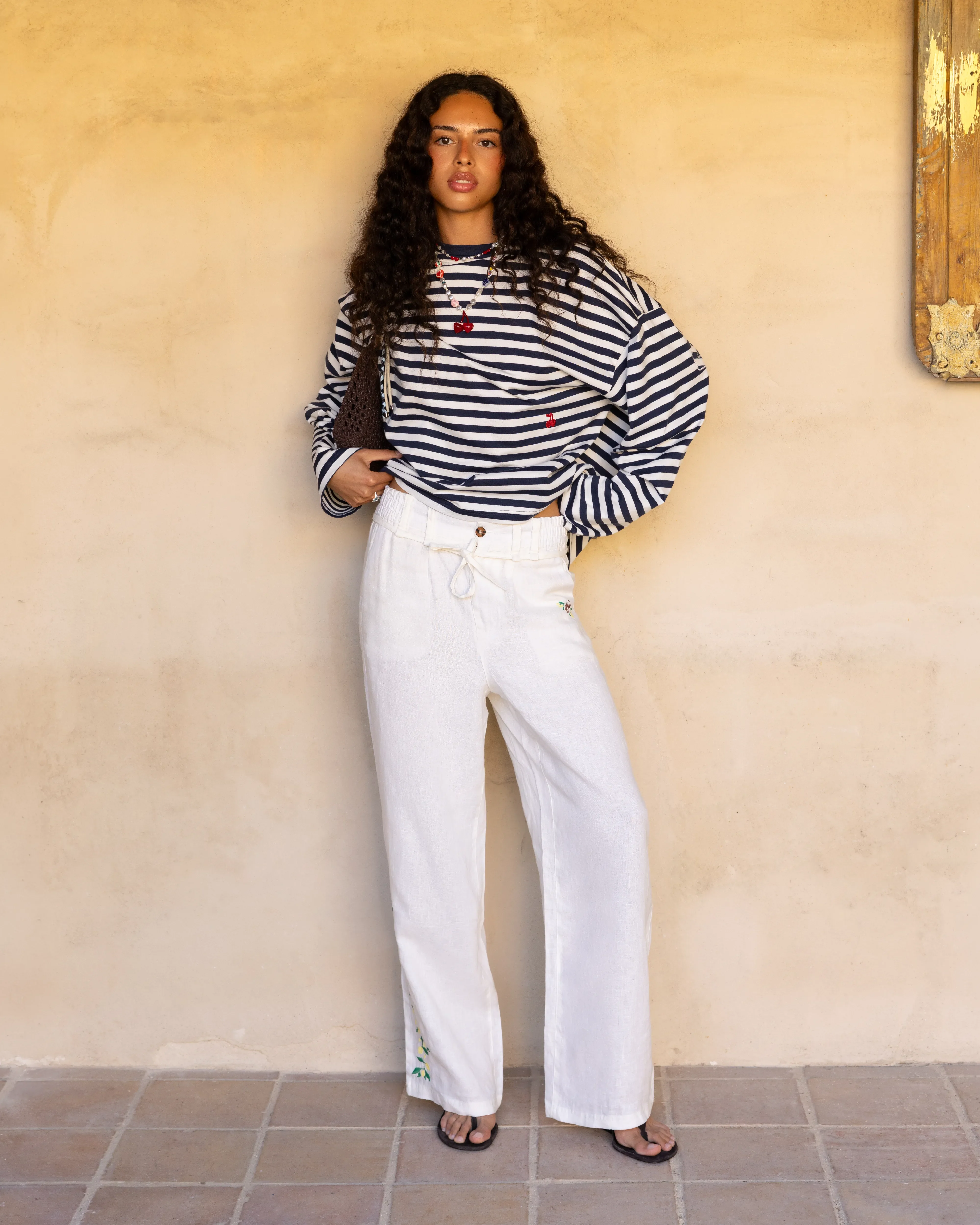 Kimchi Linen Pants White - Image 10