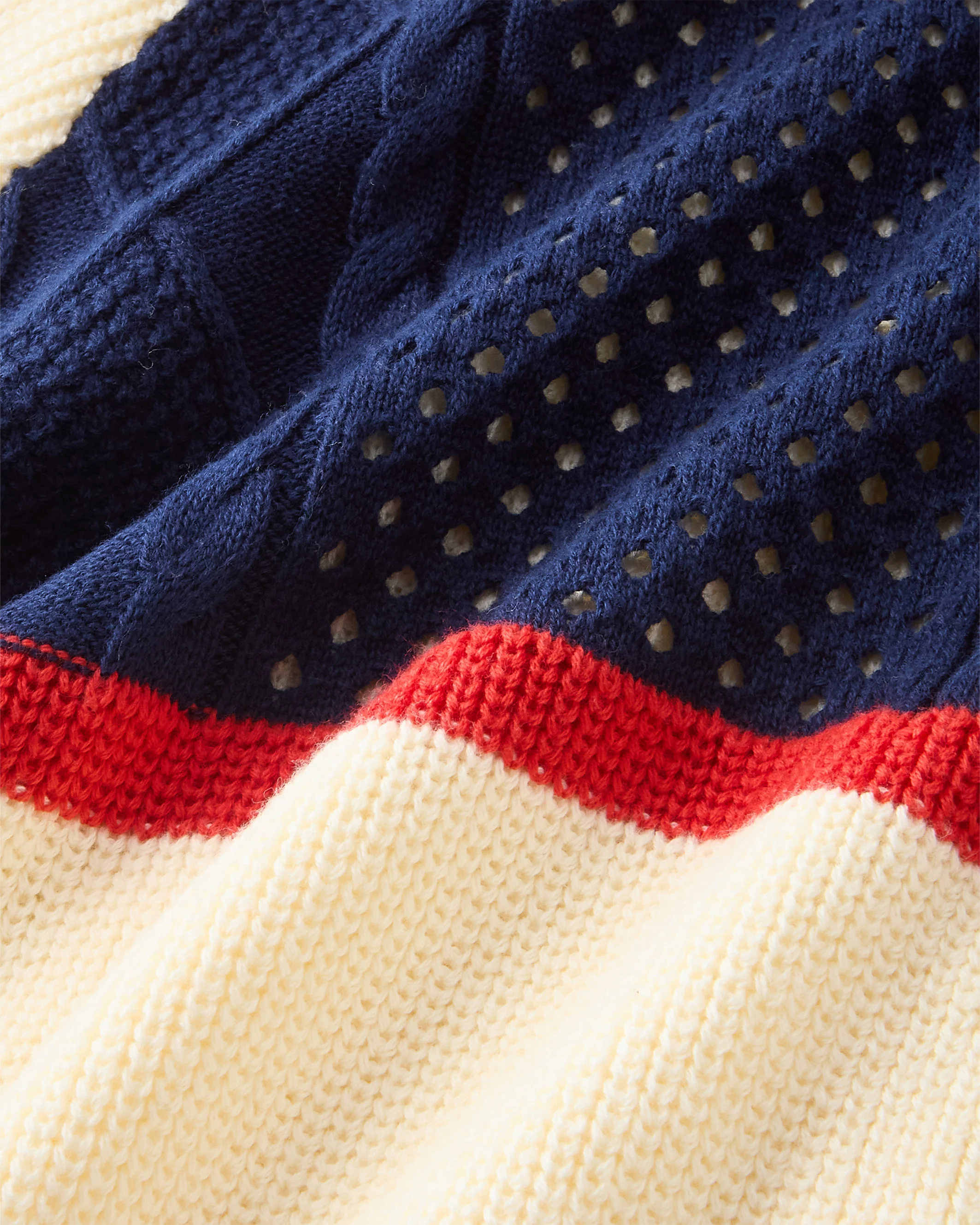 Monk Knit Zip-Up Hoodie Off-White - Image 11