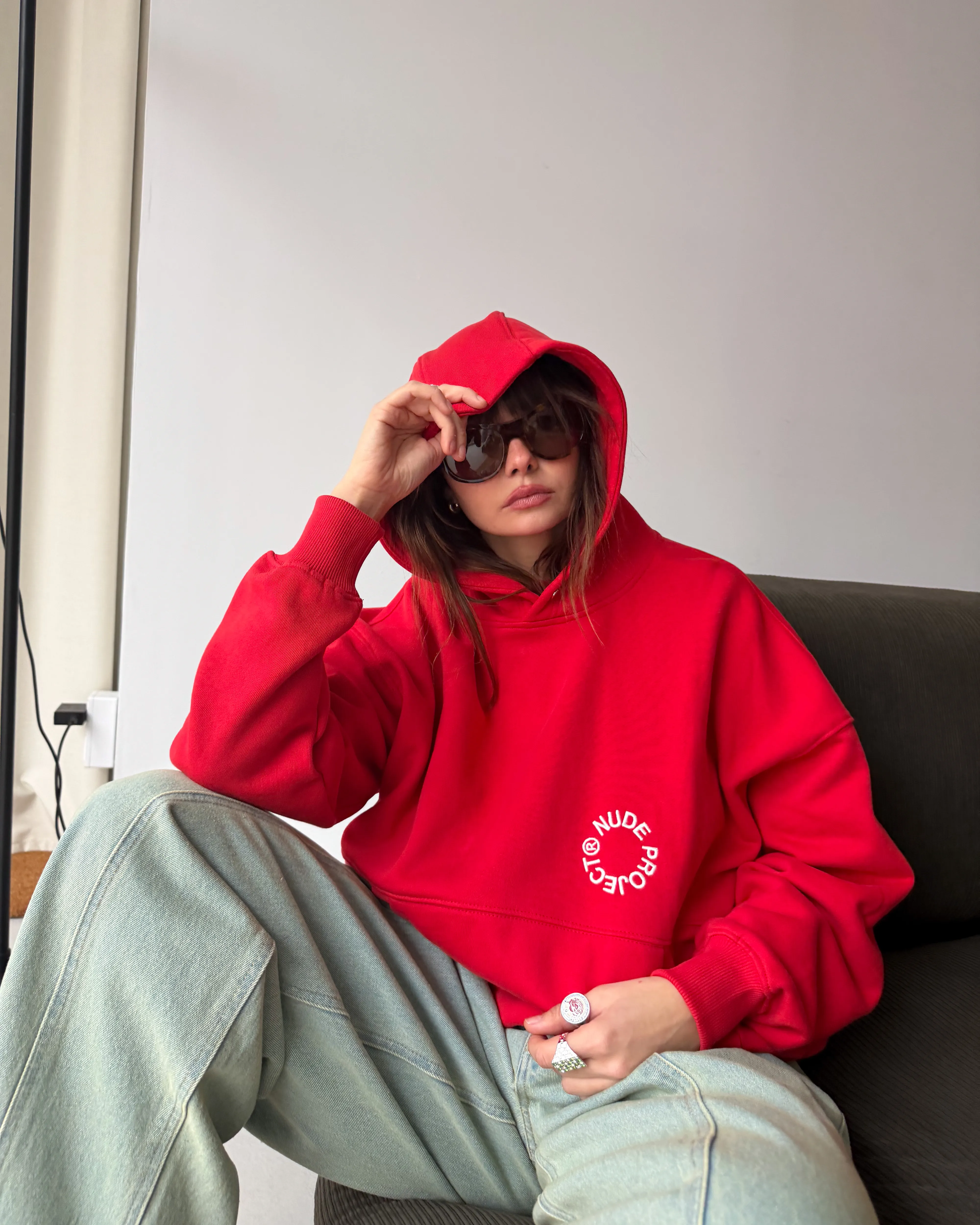 Kory Boxy Hoodie Red - Image 6