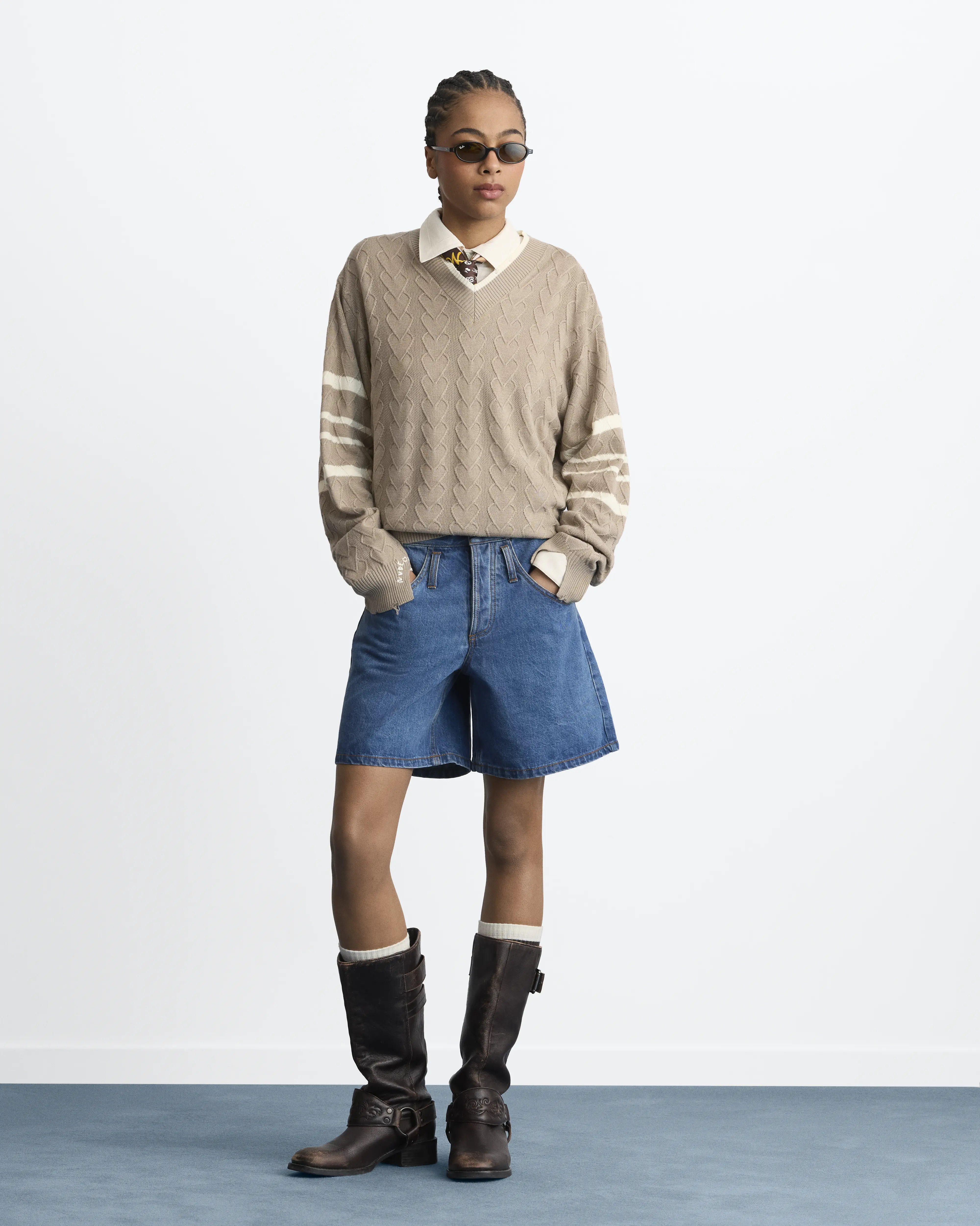 Tennis Club Knit Sweater Brown - Image 8