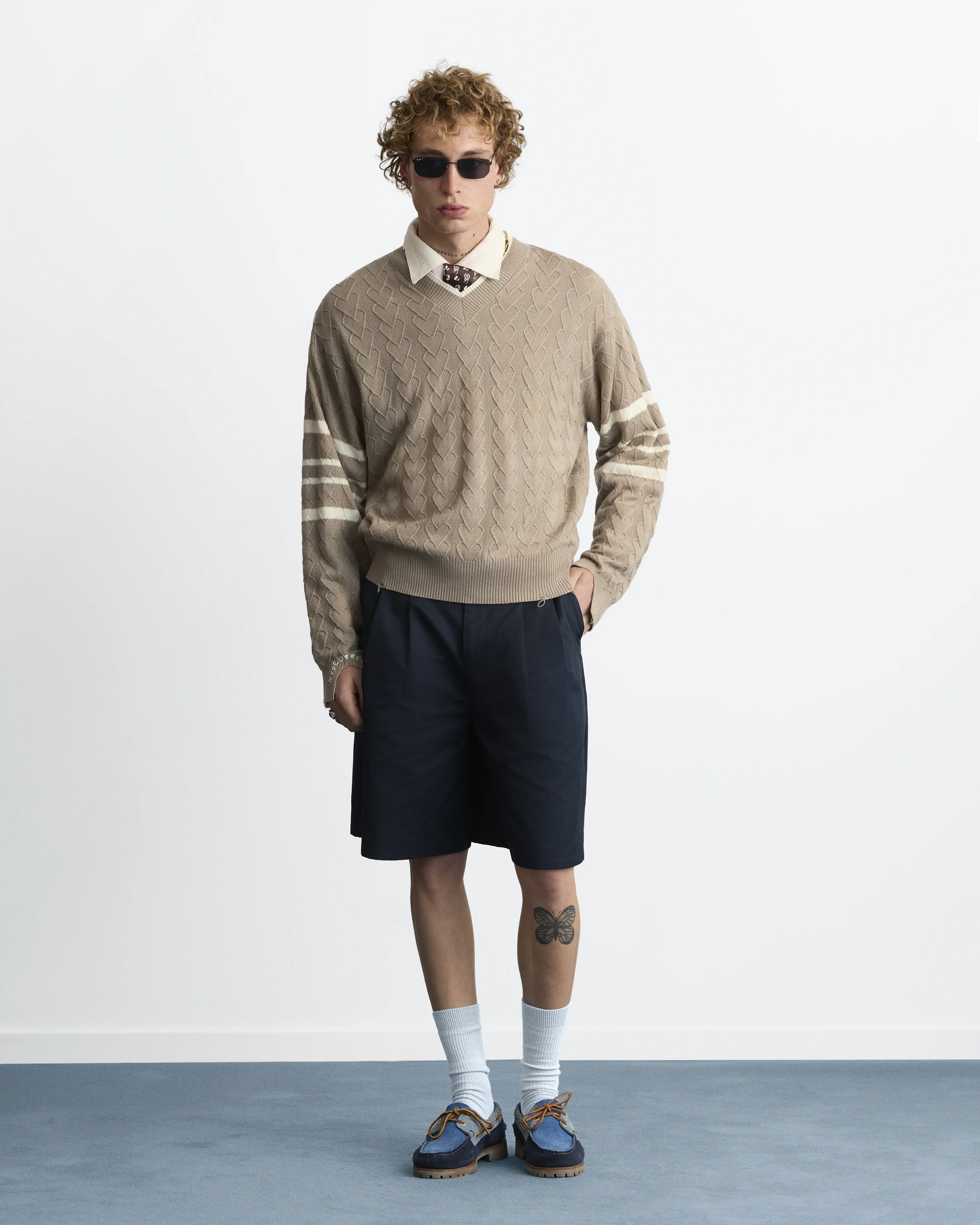 Tennis Club Knit Sweater Brown - Image 9