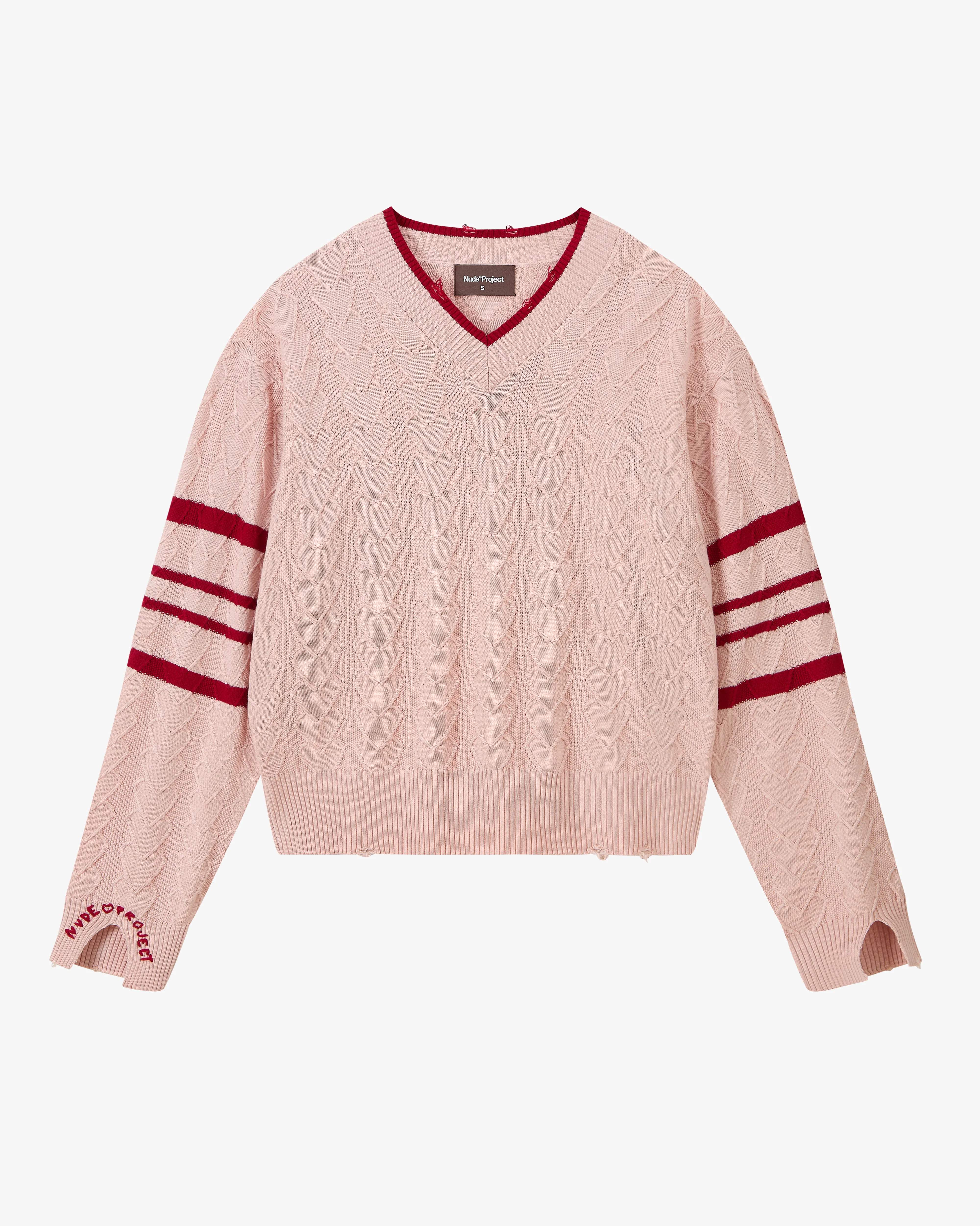Tennis Club Knit Sweater Pink