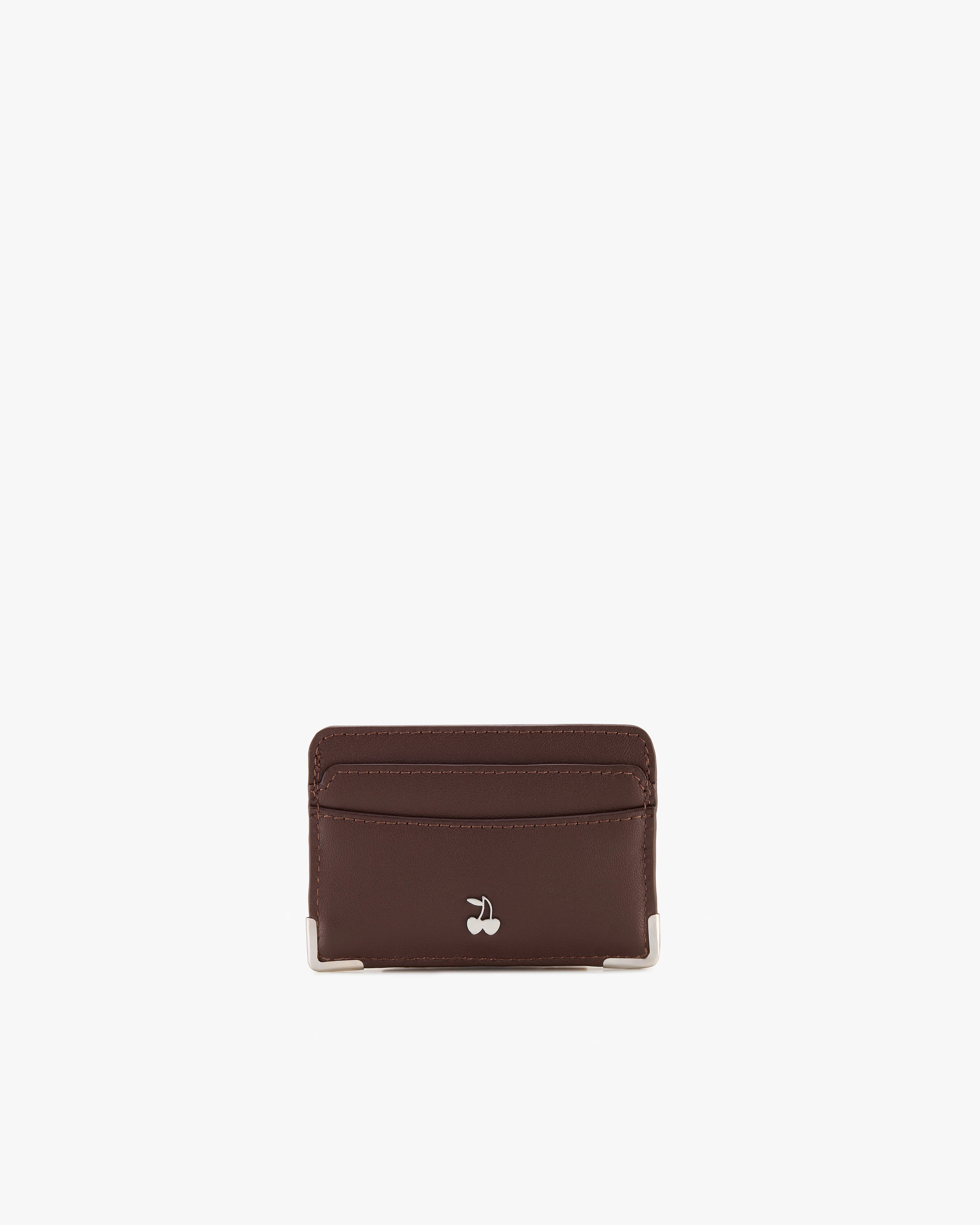 Flag Leather Cardholder Brown - Image 3