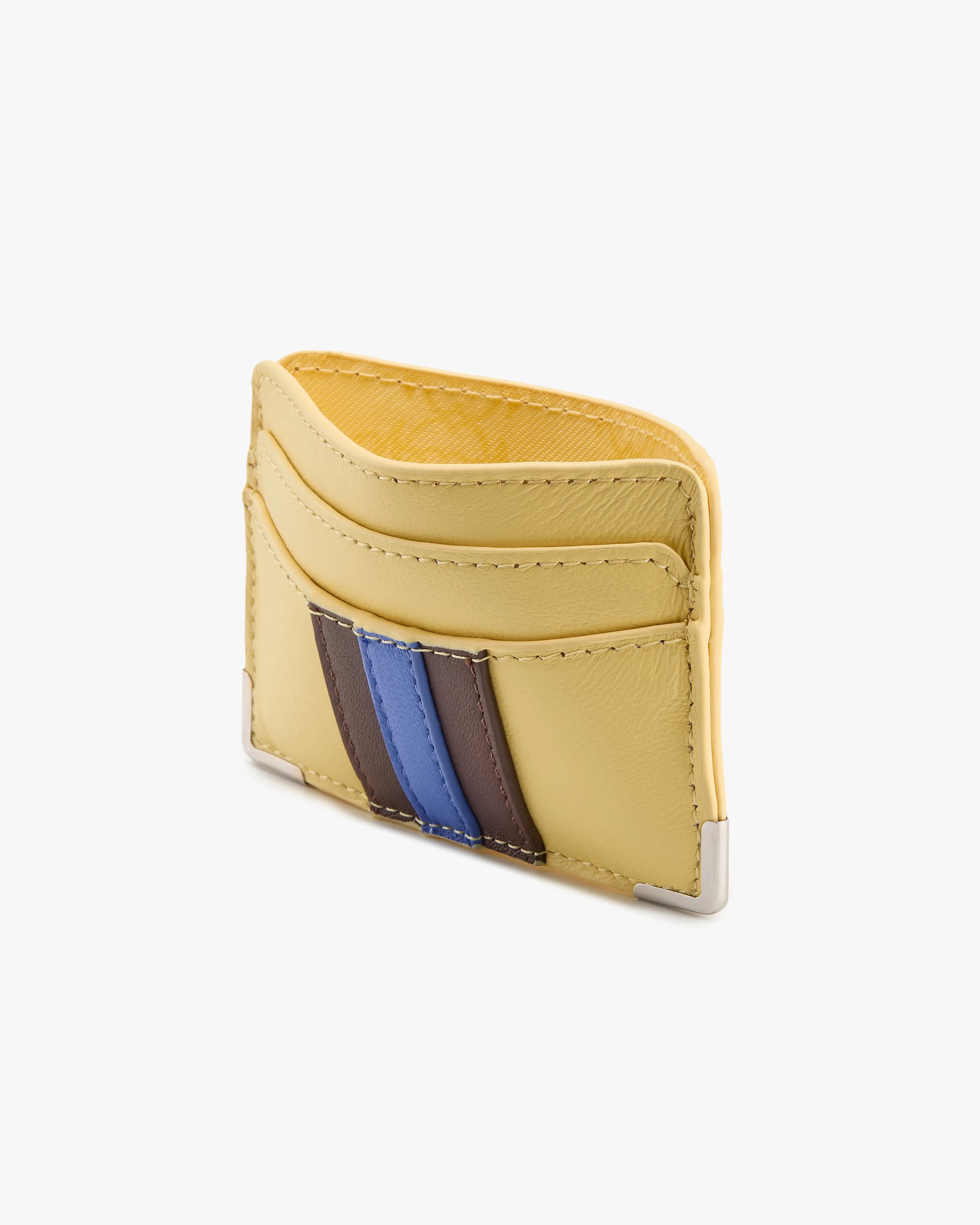 Flag Leather Cardholder Yellow - Image 4