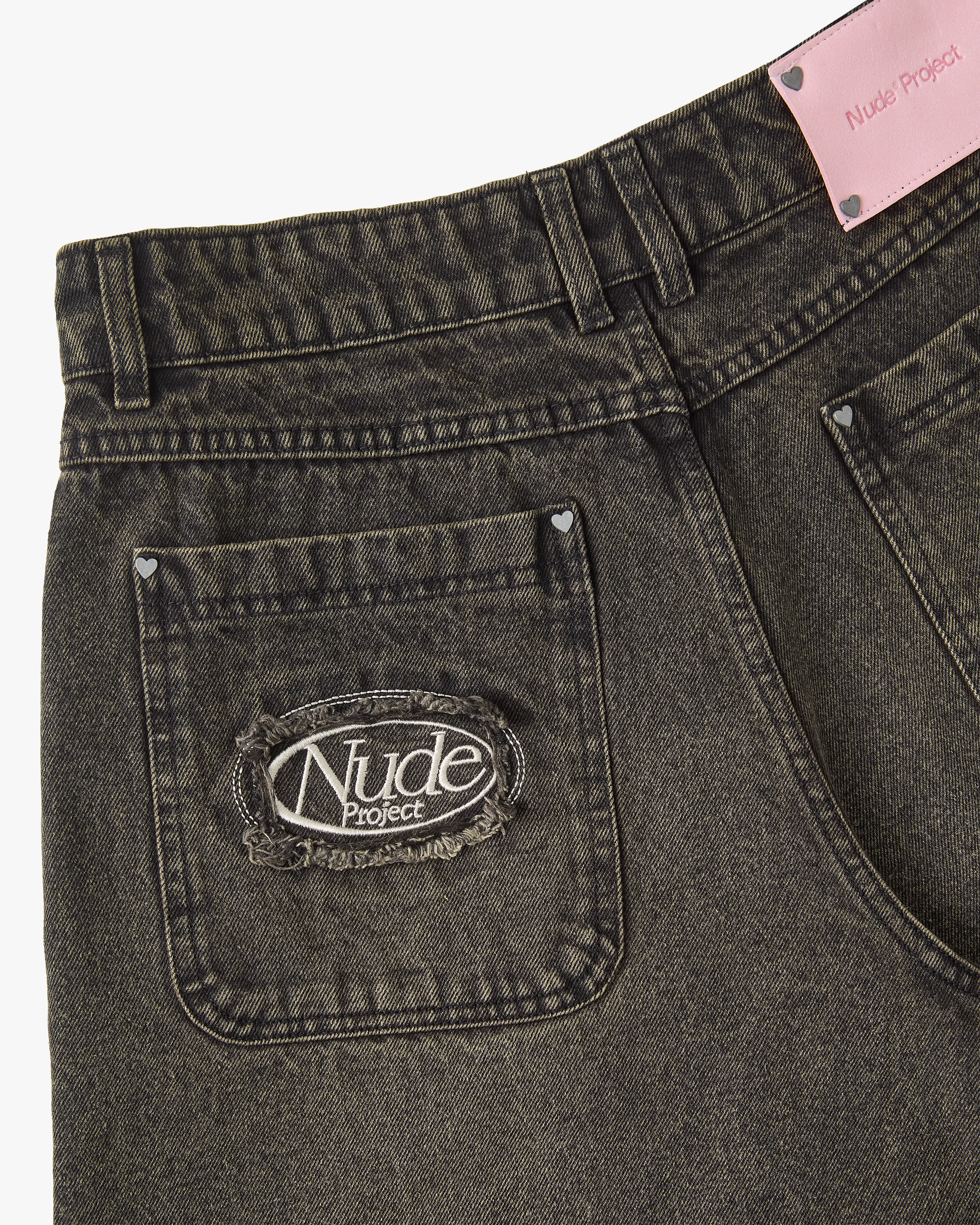 Old Baggy Denim Shorts Black - Image 14