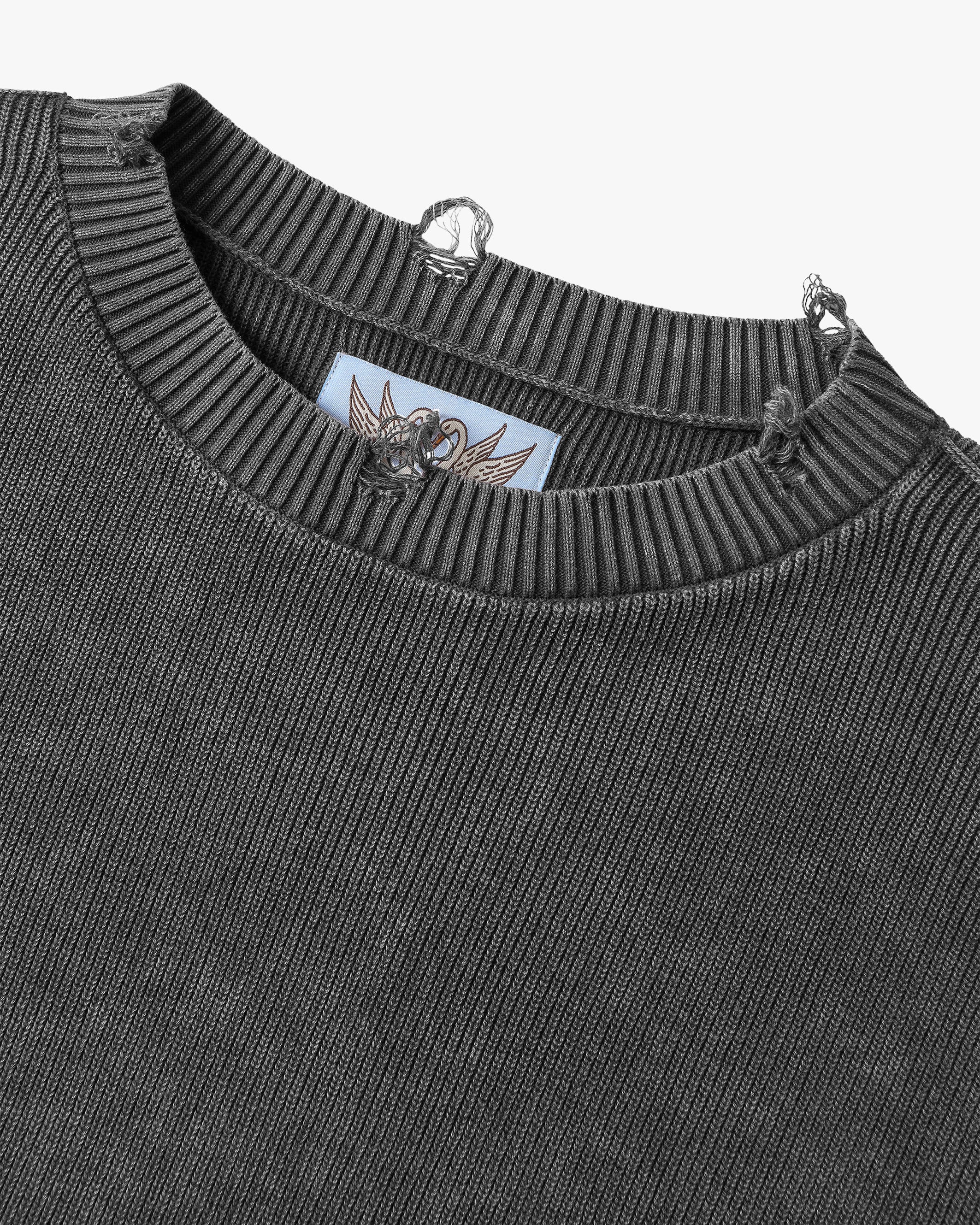 Perfect Cropped Knit Sweater Ash - Image 9