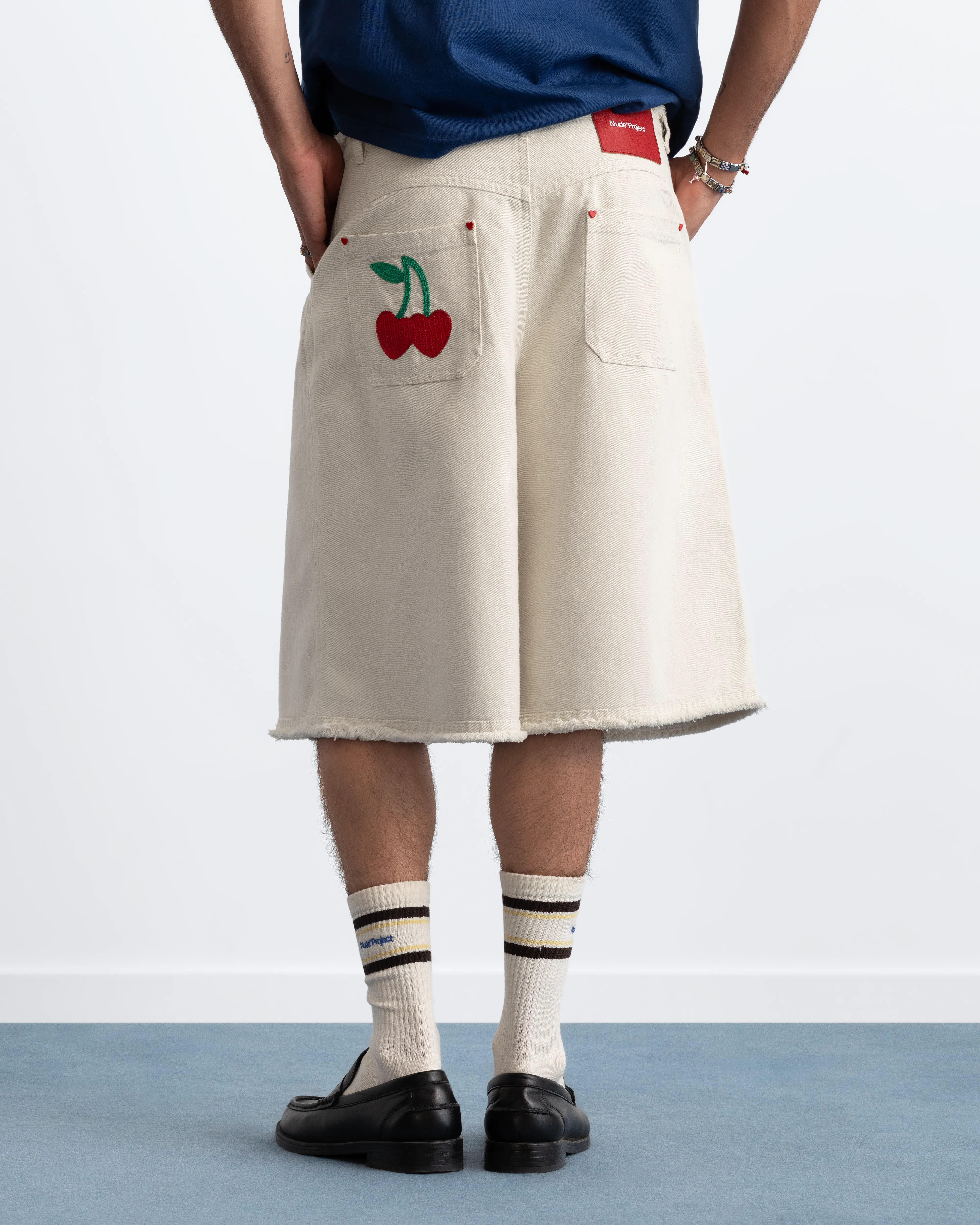 Cherry Crew Raw Denim Jorts - Image 6