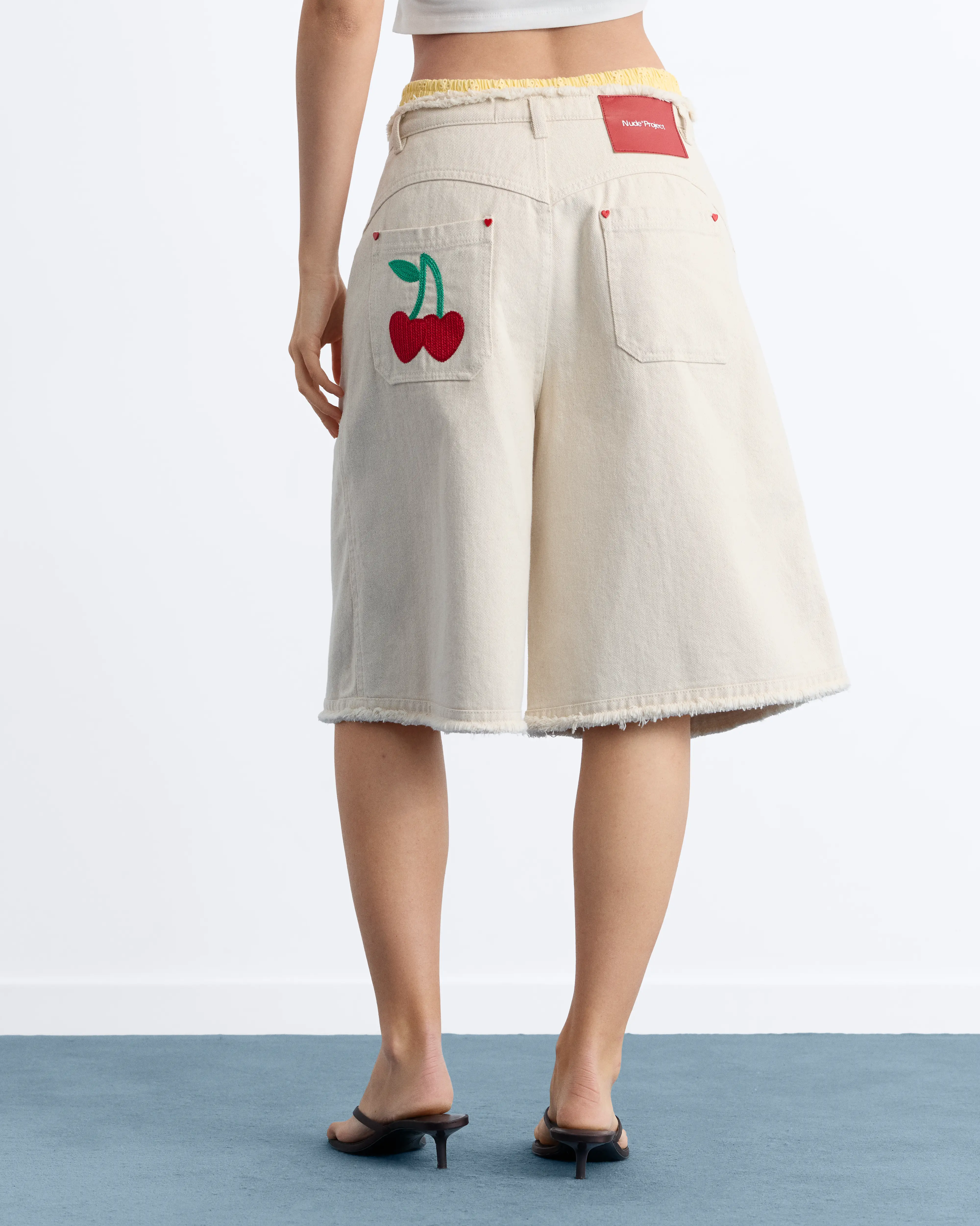 Cherry Crew Raw Denim Jorts - Image 9