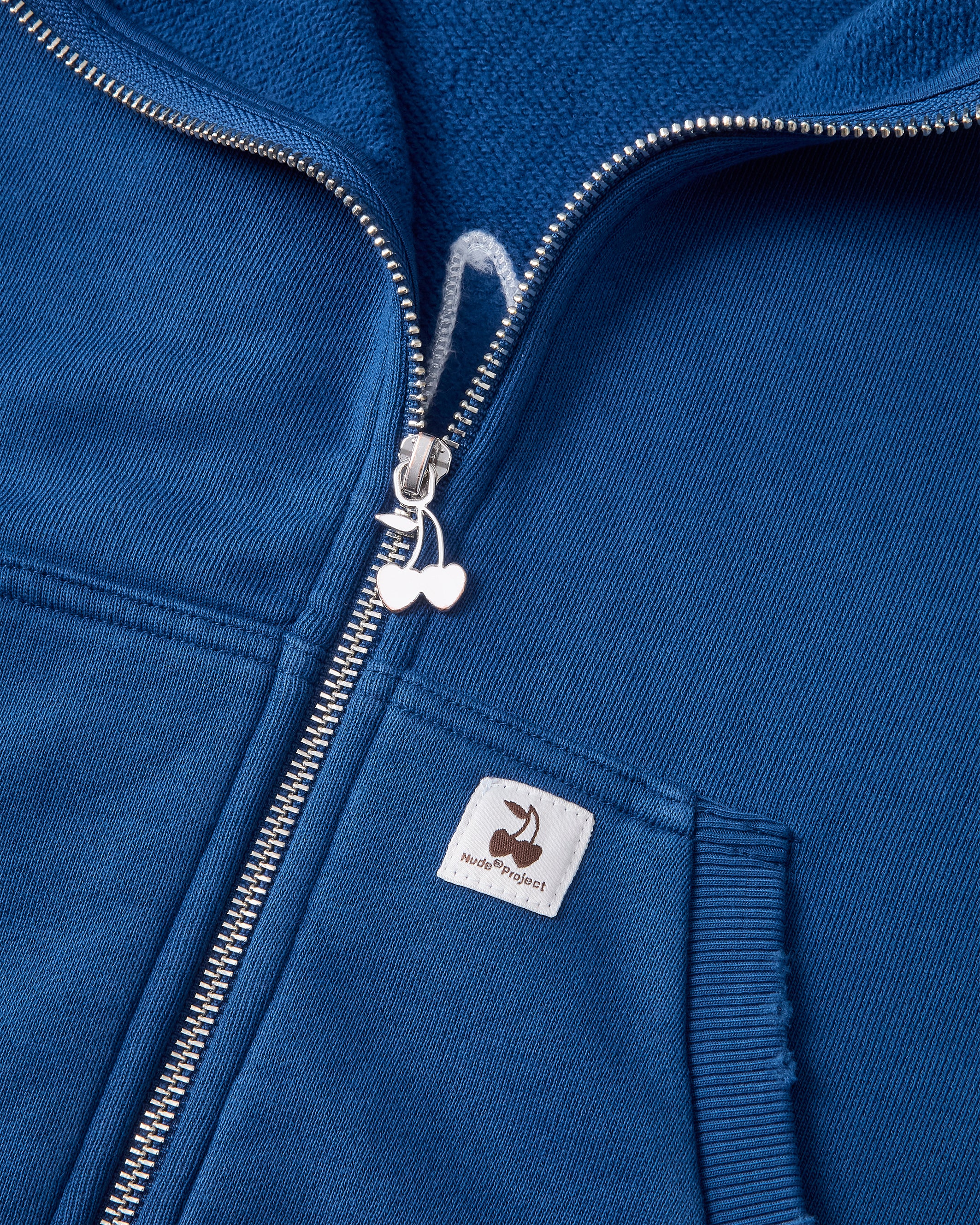 Script Zip-Up Hoodie Blue - Image 7