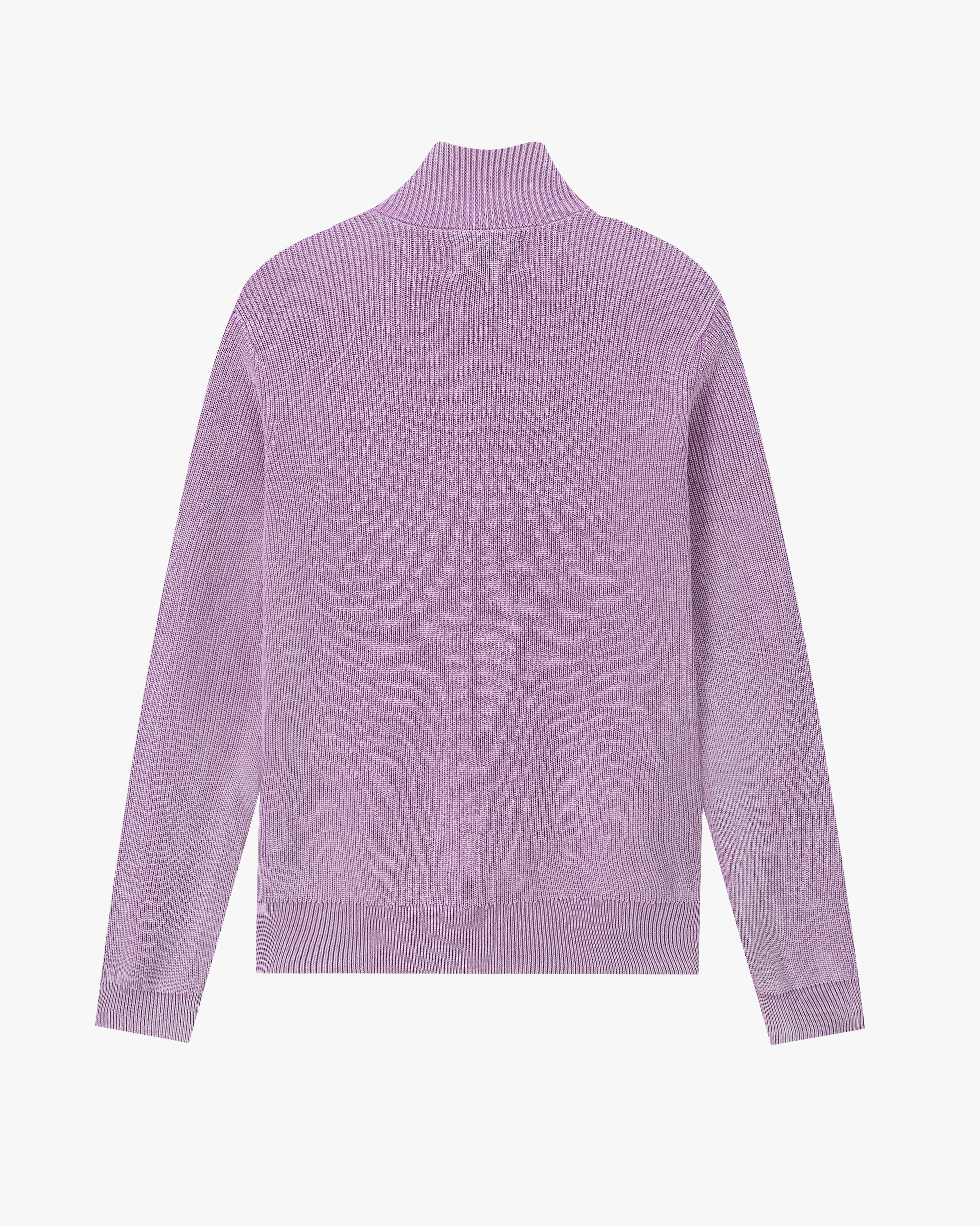 Shady Knit Zip-Up Cardigan Purple - Image 4