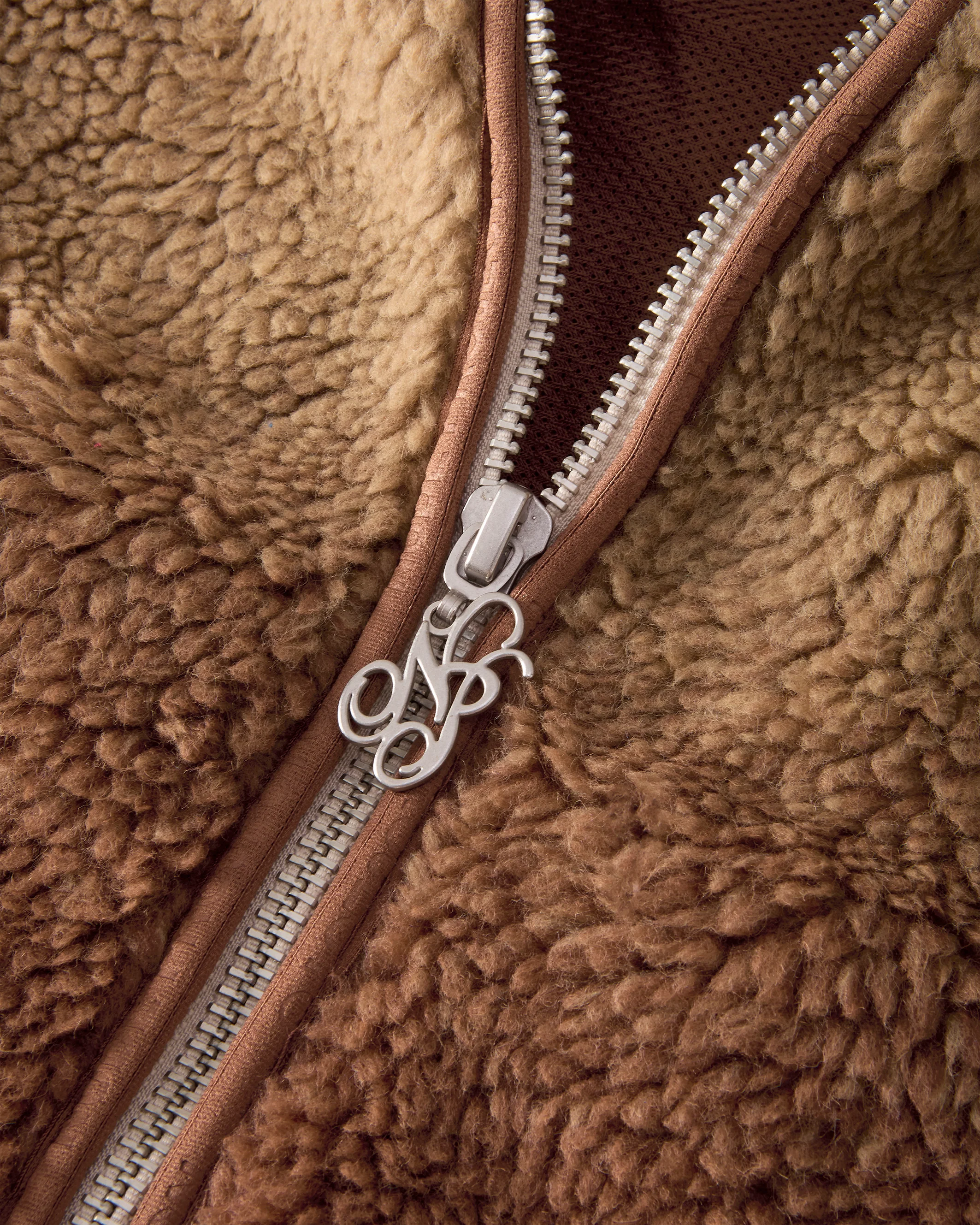 Teddy Degrade Jacket Solid Beige - Image 8