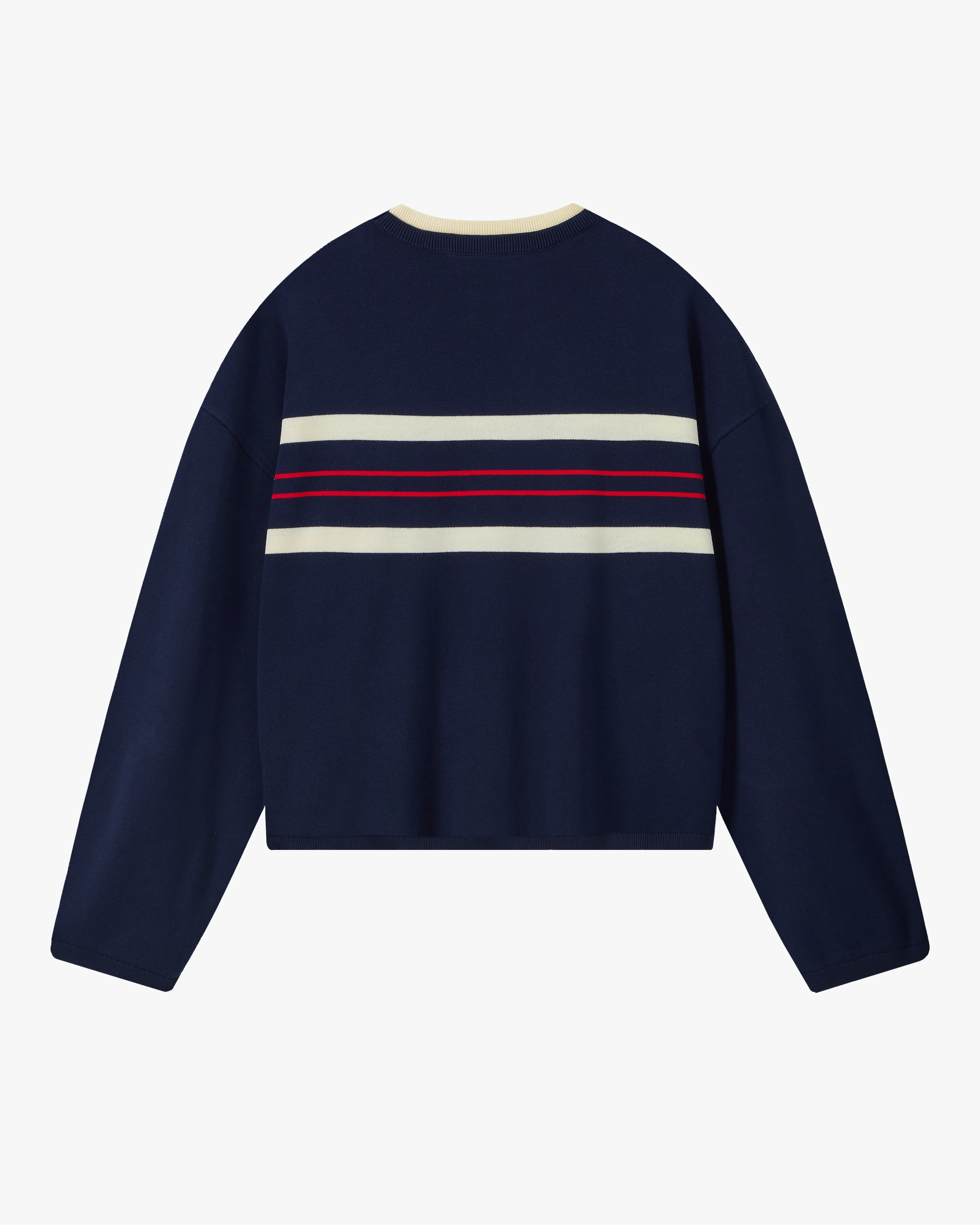 Smith Knit Sweater Navy - Image 3