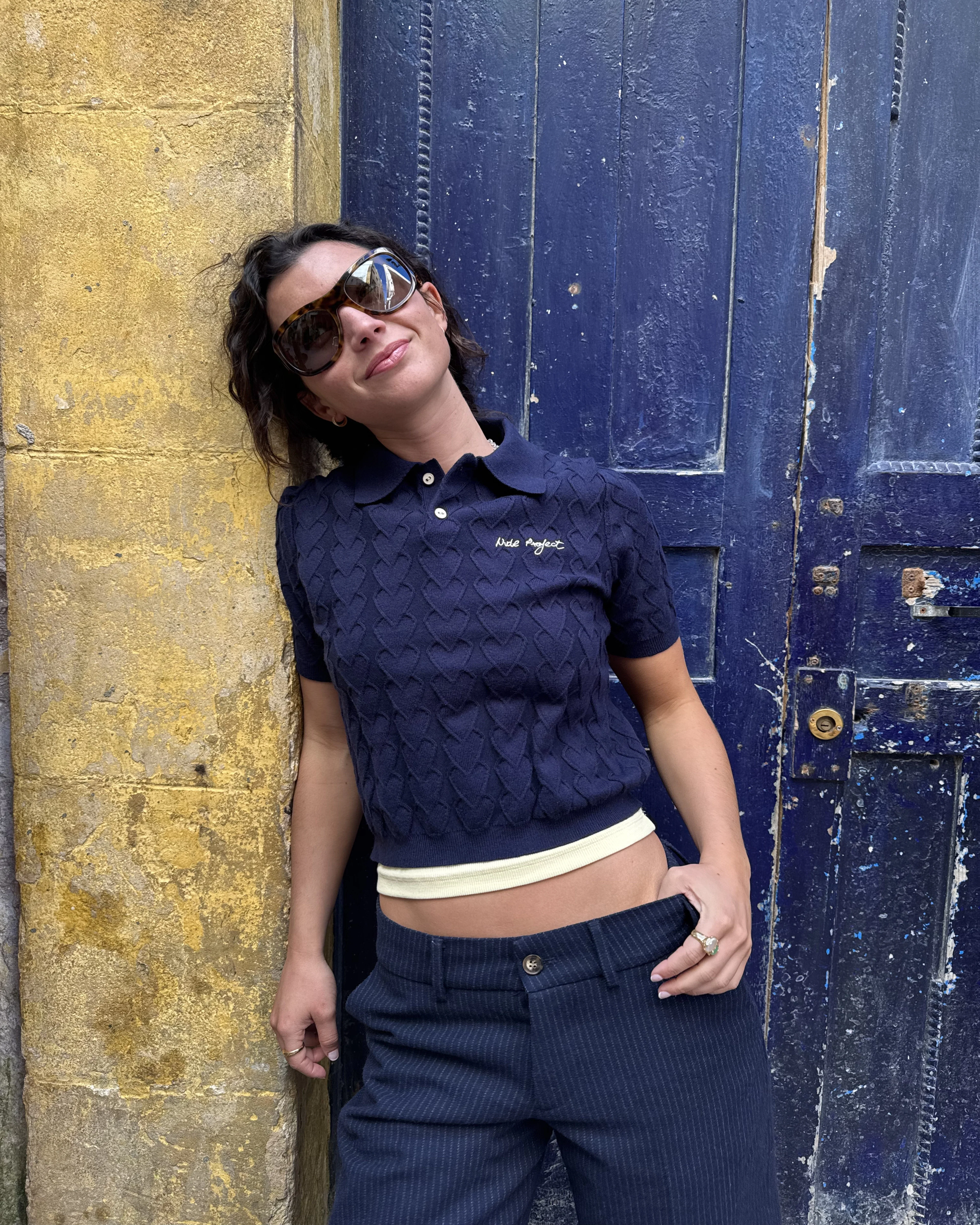 Cora Knit Polo Navy - Image 6