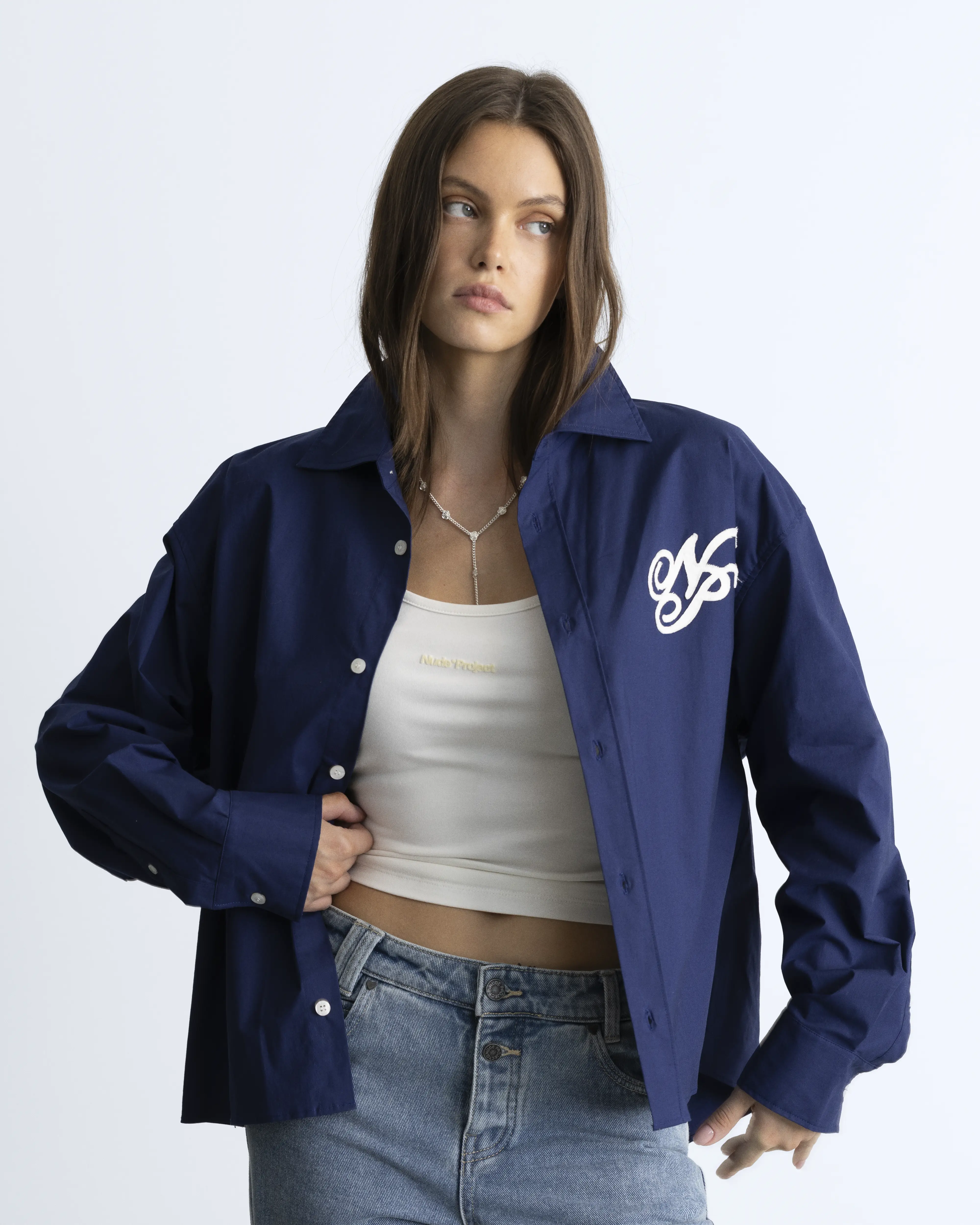 Varsity Shirt Navy - Image 5