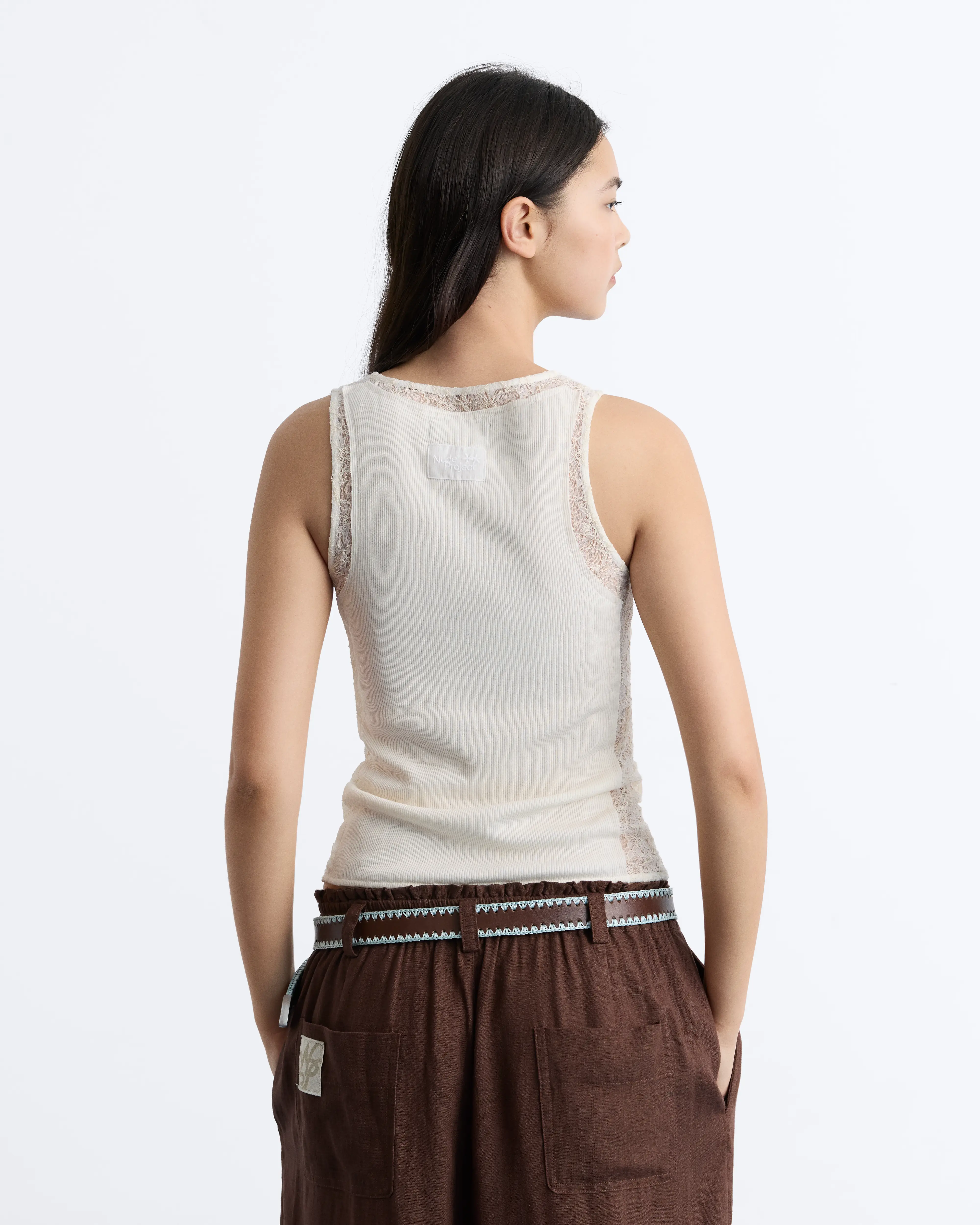 Cady Tank Top Ivory - Image 9